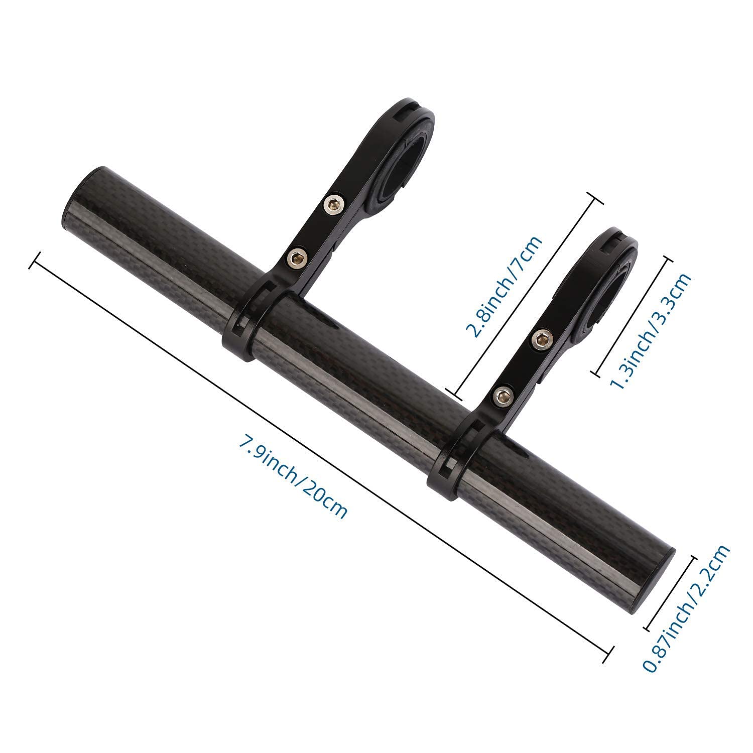 Yizhet Bike Handlebar Extender - Double Extension Mount Holder for Bicycle & E-Bike - Carbon Fiber Bracket - Perfect for Cycling, Commuting & Outdoor Adventures