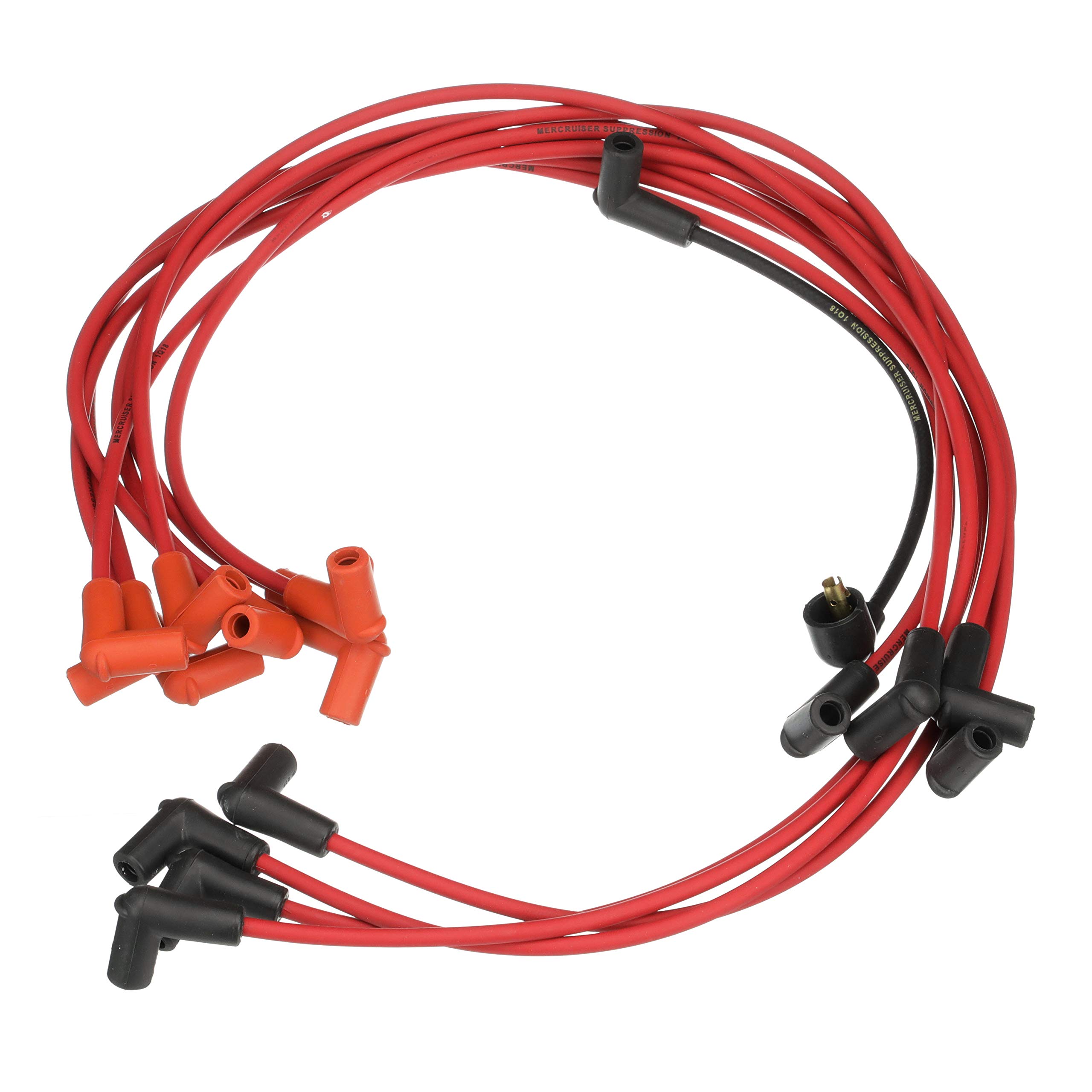 Quicksilver 816608Q61 High Performance Red Spark Plug Wire Kit - Compatible with Marine & Automotive Engines for Smooth Ignition & Power Boost