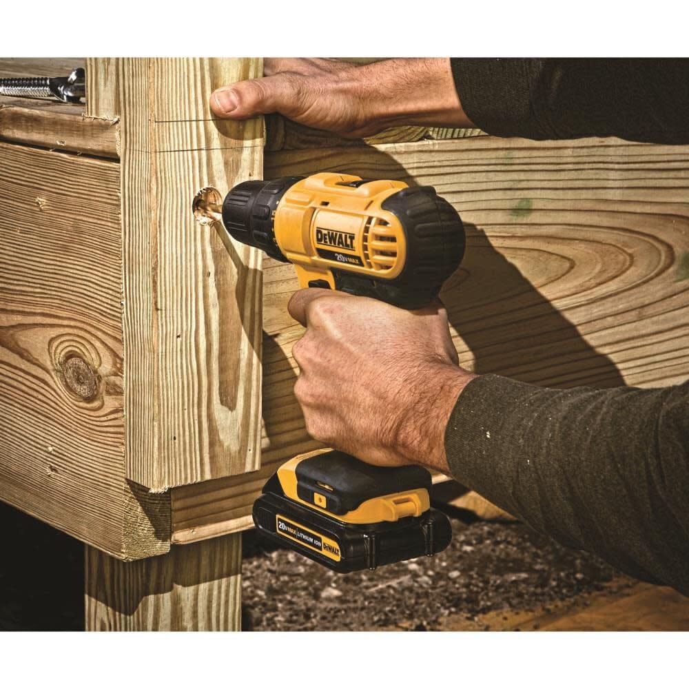 DEWALT 20V Max Cordless Drill/Driver Kit with 2 Batteries & Charger (DCD771C2) - Perfect for DIY Projects, Home Repairs & Professional Construction Work