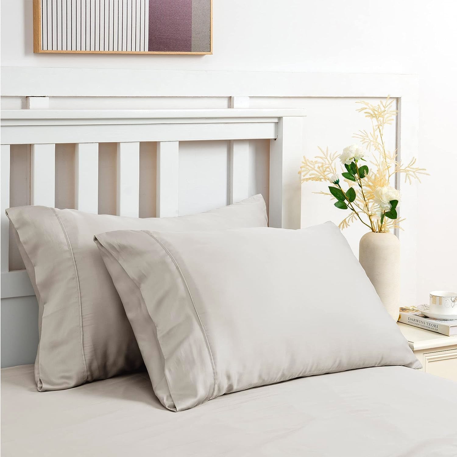 100% Bamboo Sheet Set 400 Thread Count (TC) - Queen Size, Soft & Breathable Bedding for Cool Sleep | Eco-Friendly, Hypoallergenic | Perfect for Hot Sleepers & Sustainable Home Decor