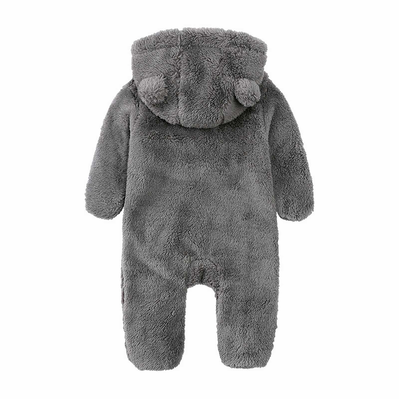 DUHGBNE Kids Jumpsuit - Warm Winter Plush Romper with Cute Cartoon Print & Long Zipper, Soft Fleece Climbing Suit for Boys - Perfect for Birthday Parties, Outdoor Play & Winter Adventures