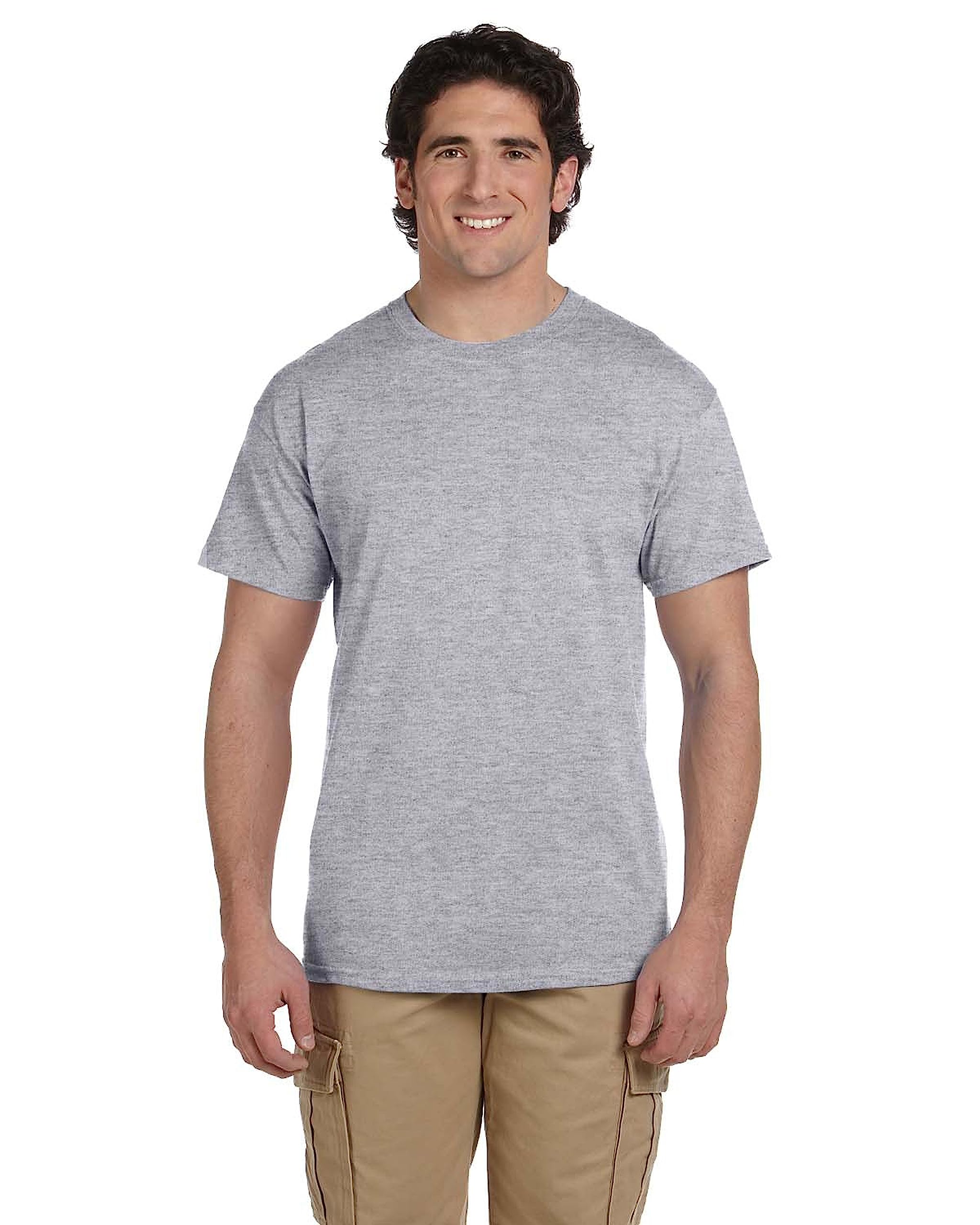 Fruit of the Loom Men's Comfort Fit Crew Neck T-Shirts 6-Pack - Soft Cotton Basic Tees for Casual Wear, Gym & Everyday Use