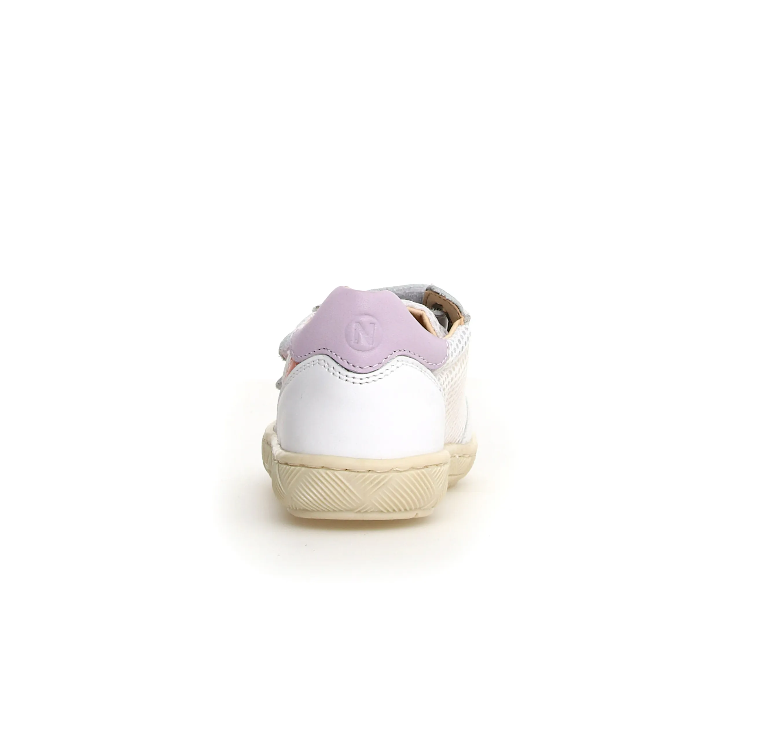 Naturino Kevis Girls Casual Shoes - White, Lilac, Peach | Comfortable & Stylish for School, Play & Everyday Wear
