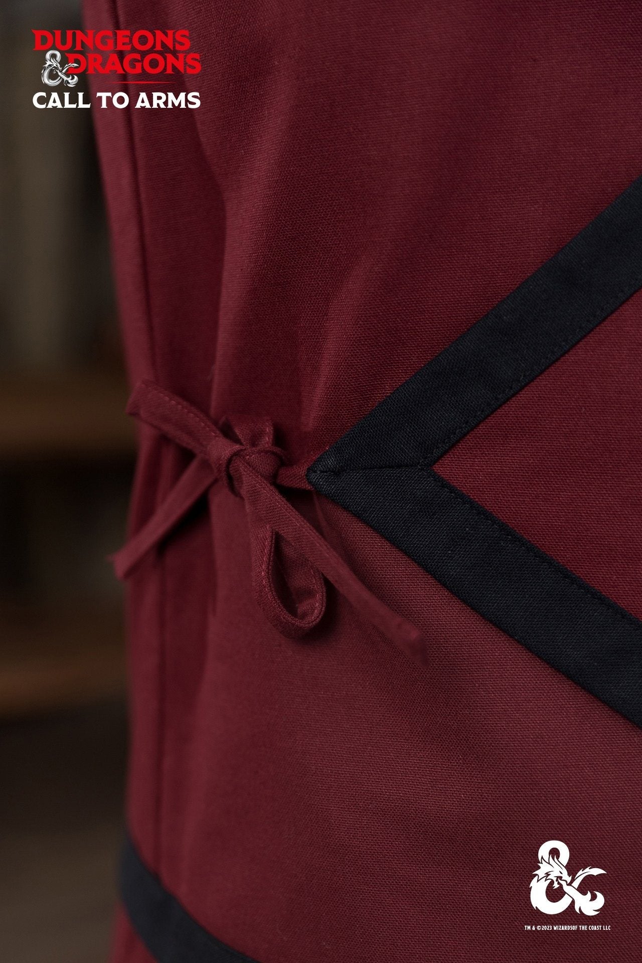 Dungeons & Dragons Monk Vest Bordeaux/Black - Stylish Cosplay Costume for D&D Fans, LARP, and Fantasy Role-Playing Games