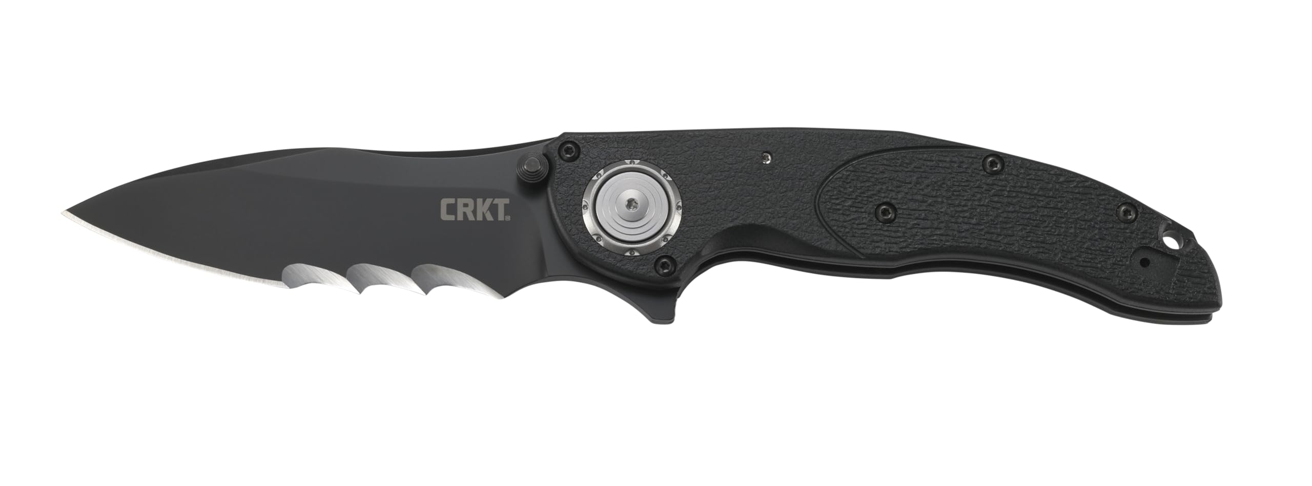 CRKT Linchpin EDC Folding Pocket Knife - Heavy Duty Everyday Carry Tactical Knife with Black Veff Serrated Blade, Flipper Opening, Deadbolt Lock & Ball Bearing Pivot | GRN Handle & Pocket Clip (Model 5406K) | Perfect for Camping, Hiking, Survival & Outdoor Activities