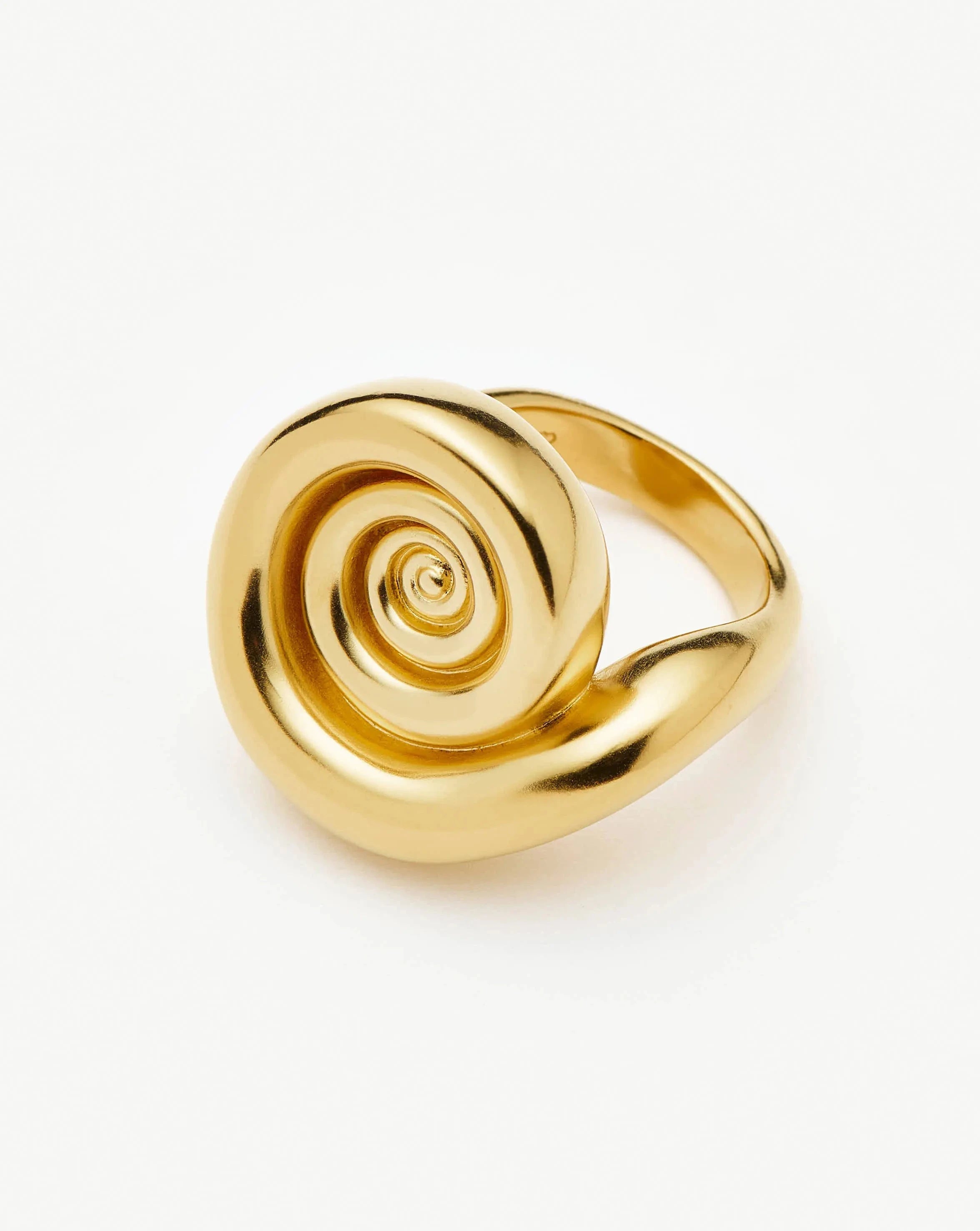 18k Gold Plated Spiral Statement Ring for Women - Elegant Boho Jewelry Gift for Party, Wedding & Everyday Wear