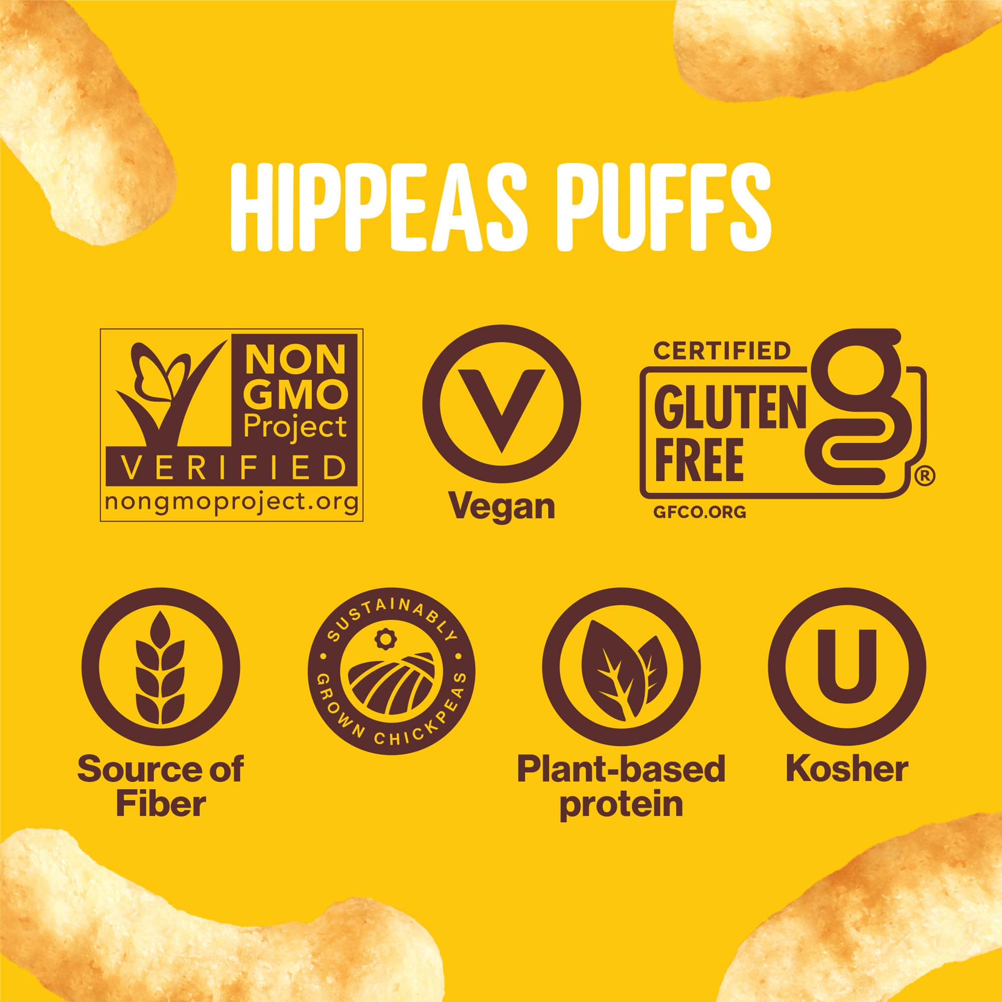Hippeas Vegan White Cheddar Chickpea Puffs - 0.8oz Pack of 30 | Gluten-Free, 3g Protein & 2g Fiber Crunchy Plant-Based Snacks | Perfect for School Lunches, Office Snacking & Healthy On-the-Go Treats