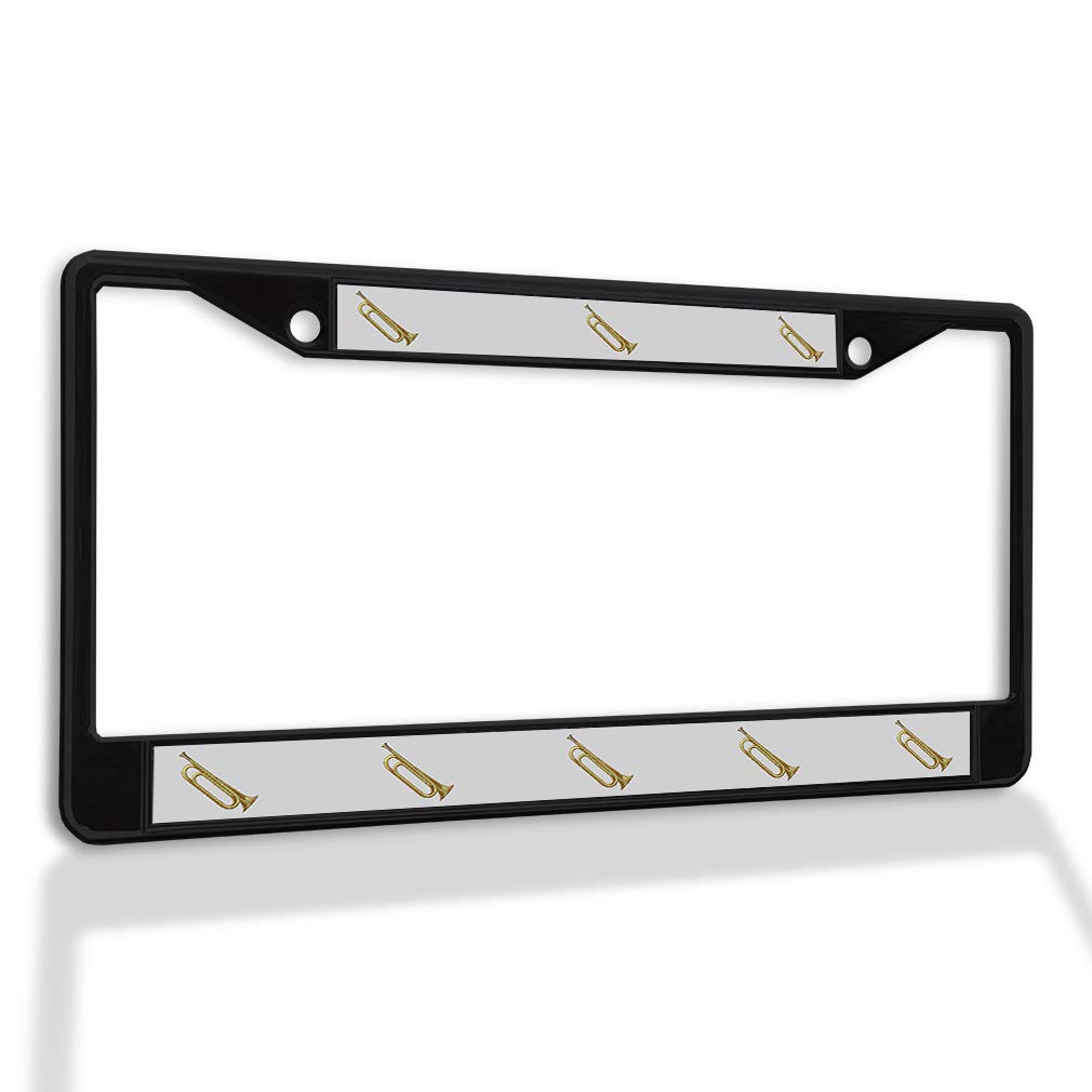Premium Metal Insert License Plate Frame - Weatherproof & Durable Car Accessories with 2 Hole Design (Black) - Perfect for Cars, Trucks & SUVs