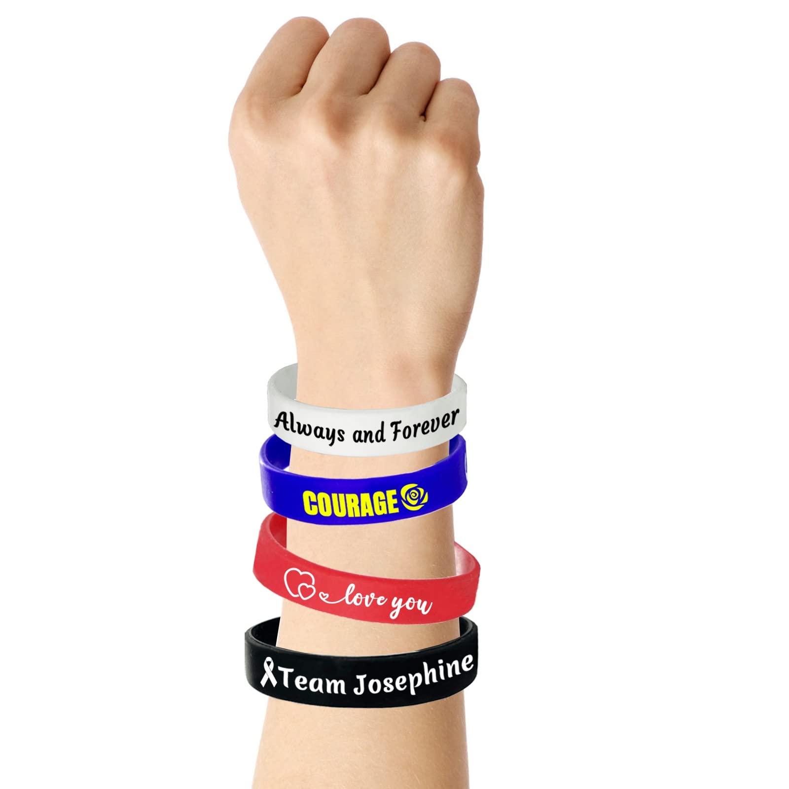 Custom Silicone Wristbands Bulk - Personalized Text Rubber Bracelets for Events, Fundraisers & Awareness Campaigns - Motivational Team Bands for Sports, Schools & Charity Promotions