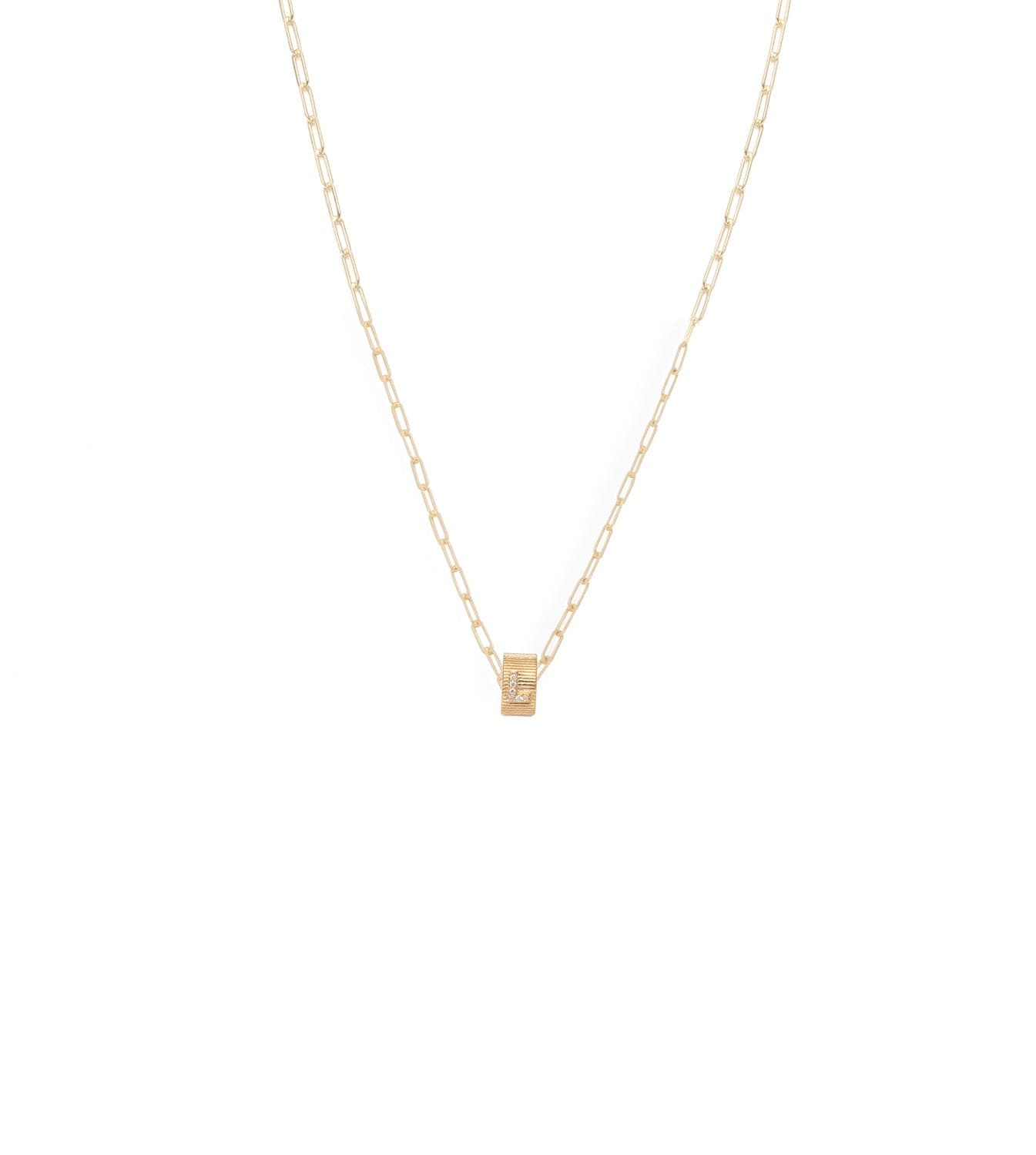 Pave Diamond Initial Necklace - Heartbeat Super Fine Clip Chain | Personalized Jewelry for Women, Gift for Her, Valentine's Day, Anniversary & Special Occasions