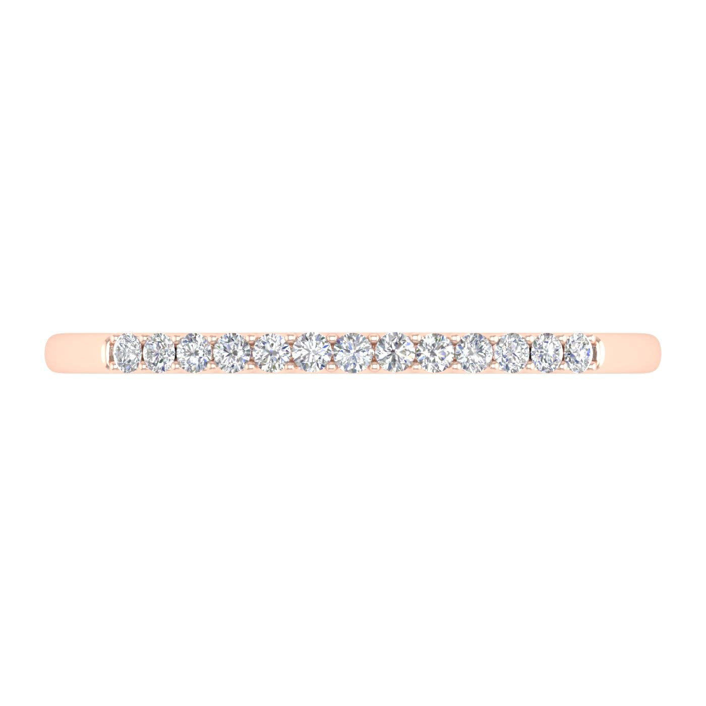1/10 Carat Diamond Anniversary Ring Band in 10K Gold - Elegant Wedding & Engagement Jewelry for Women - Perfect Gift for Wife, Girlfriend & Special Occasions