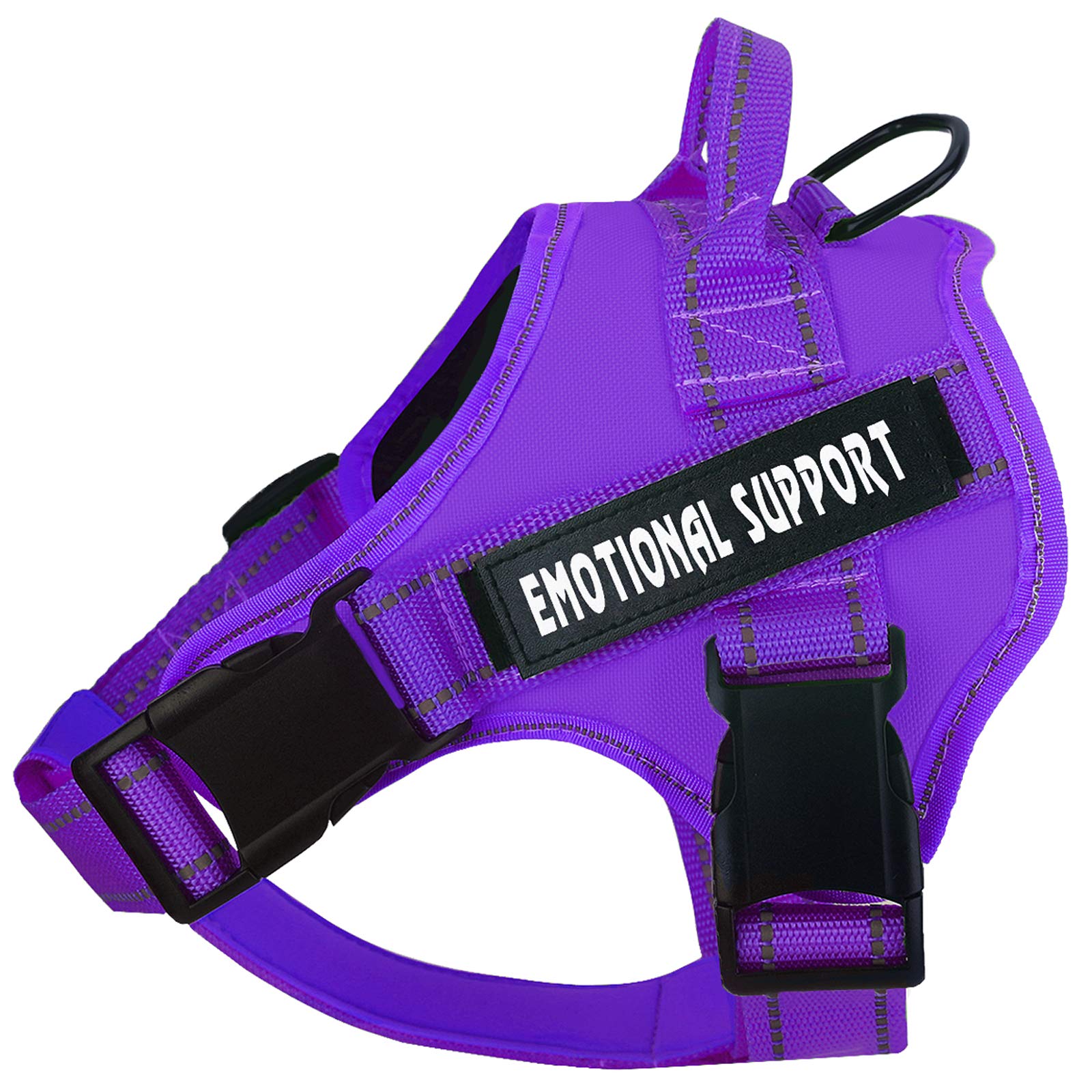 VOOPET Service Dog Harness - Adjustable No-Pull Emotional Support Pet Vest with Reflective Strips & 4 Removable Tags - Breathable ESA Harness for Small, Medium & Large Dogs - Perfect for Therapy, Training & Outdoor Adventures