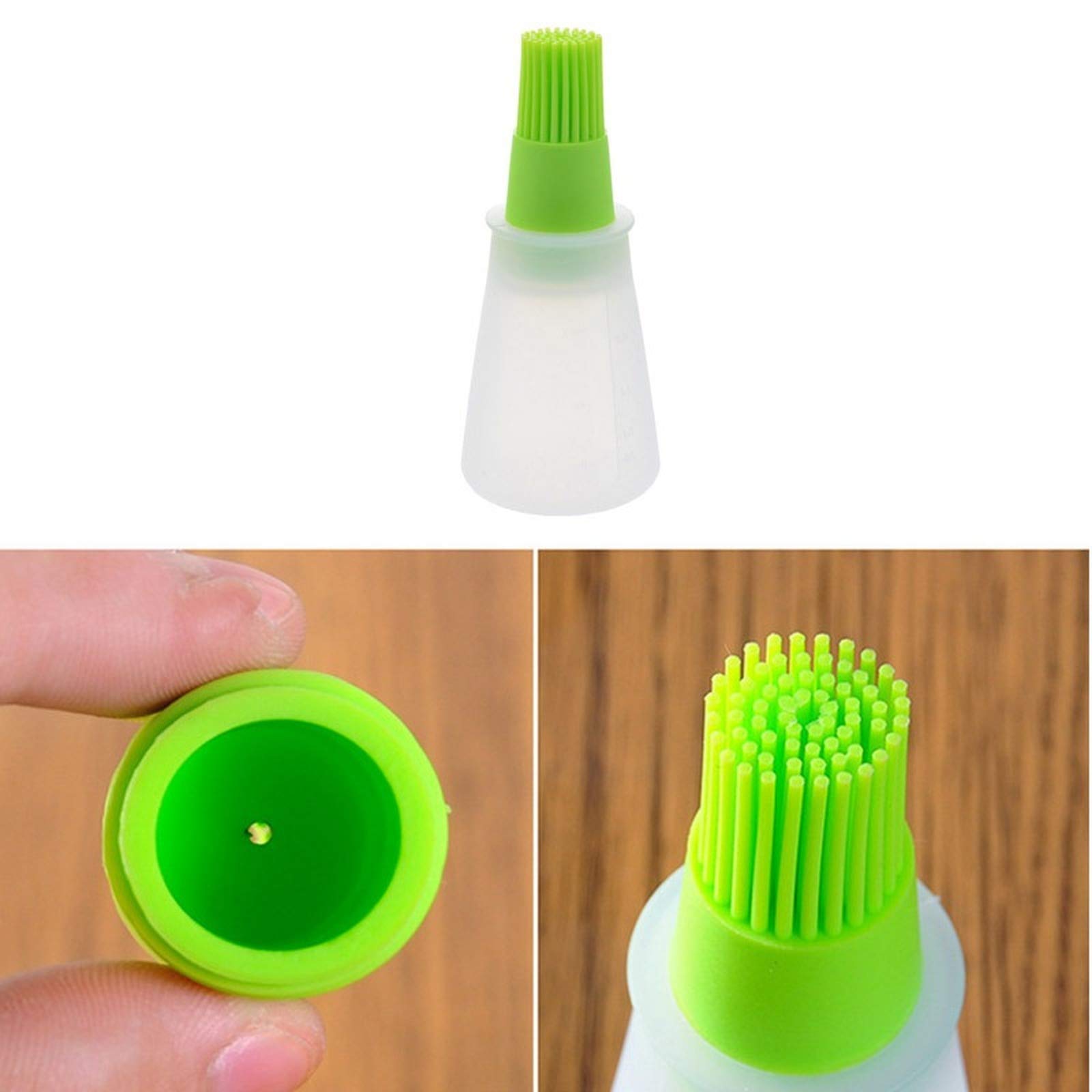 2Pcs Portable Silicone Oil Bottle with Brush - Durable BBQ Oil Brush for Grilling, Baking, and Pastry - Essential Kitchen and Barbecue Tools for Home Chefs