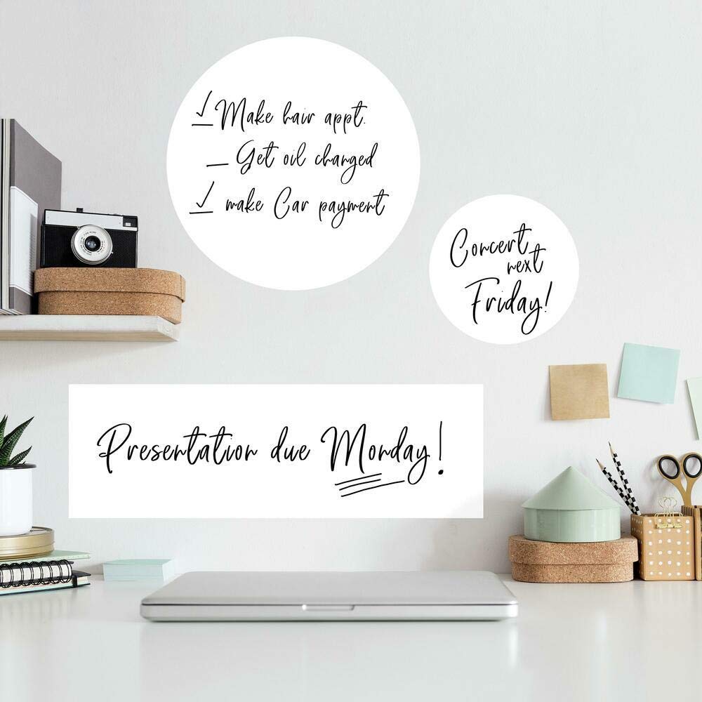RoomMates RMK1395SLG Dry Erase Peel and Stick Wall Decal - Reusable Whiteboard Sticker for Home Office, Classroom, Kids Room & Kitchen Organization