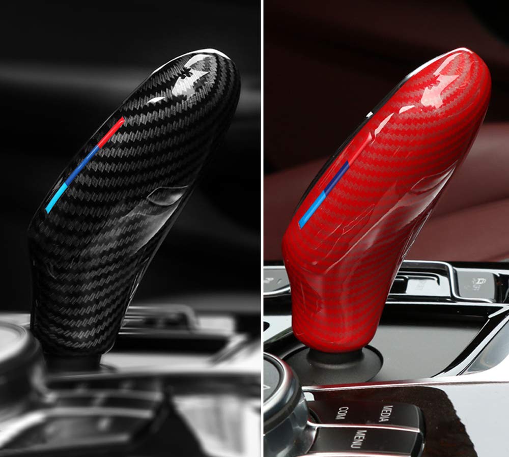GZXinWei Red ABS Gear Shift Knob Cover - Universal Car Sticker Decal for Automatic Transmission - Enhances Interior Style & Grip (Fits Most Vehicles) - Perfect for Car Enthusiasts & Customization Lovers