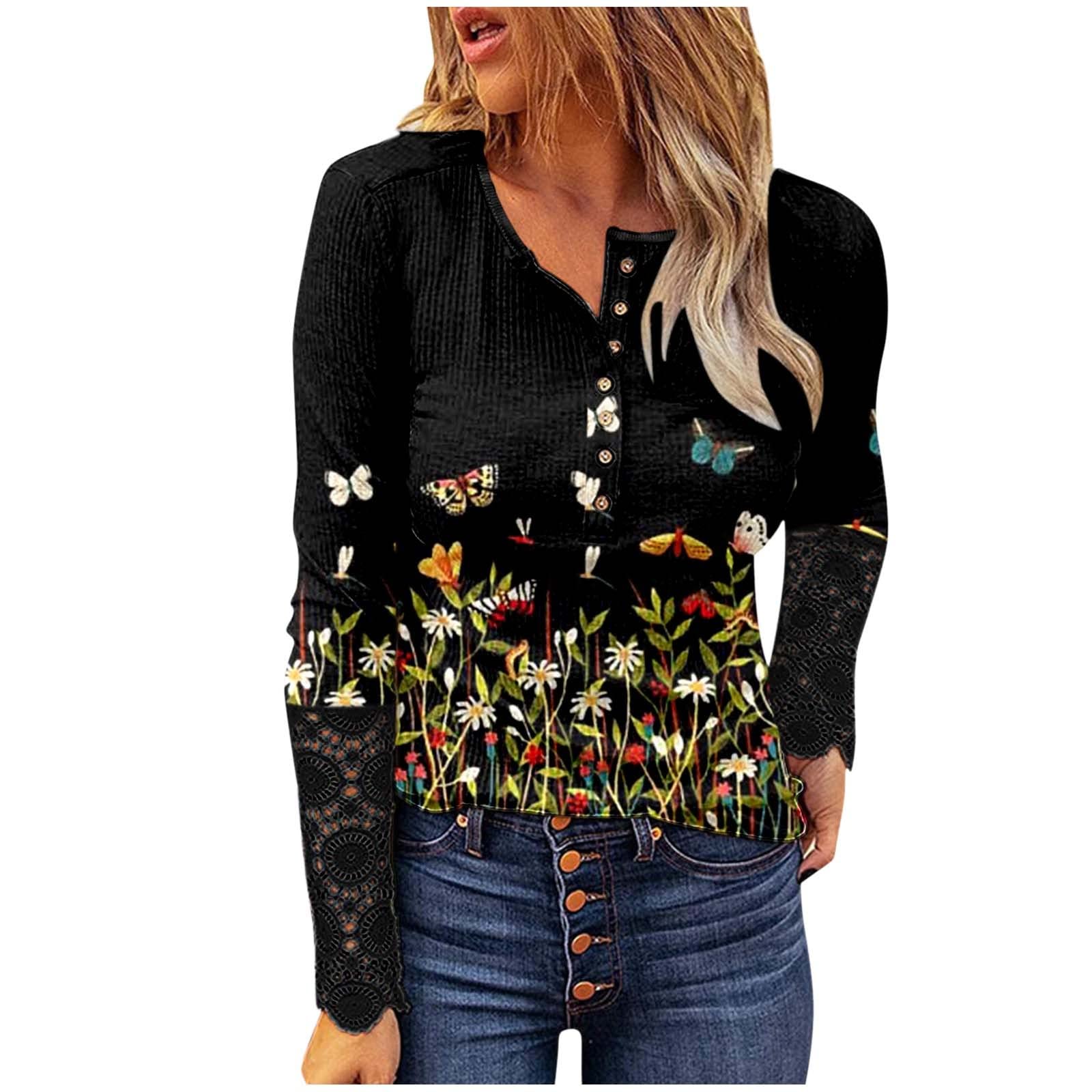 Women's Casual Long Sleeve Crewneck T-Shirts - Summer & Fall Basic Tee Tops | Comfortable Everyday Wear for Work, Travel & Outings