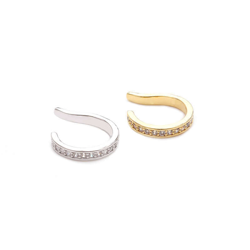 18K Gold No-Piercing Minimalist Cartilage Ear Cuff - Elegant Spiral Ear Cuff Jewelry for Women | HSPJ1906 | Perfect for Everyday Wear, Parties & Special Occasions