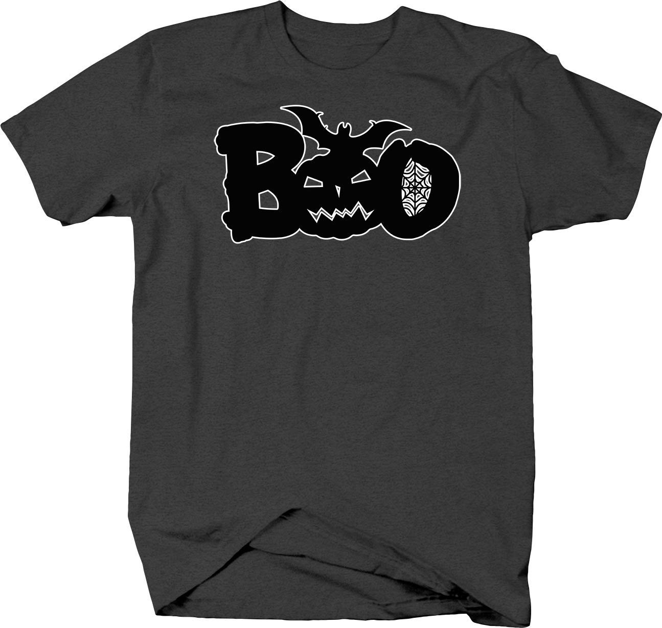Halloween Jack o Lantern T-Shirt for Men - Spooky Pumpkin Graphic Tee in Dark Gray | Perfect for Halloween Parties, Costume Contests & Fall Festivals