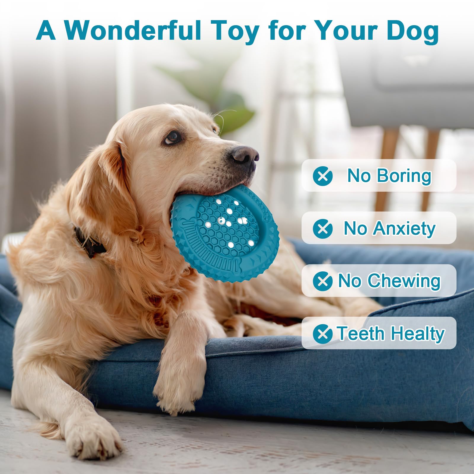 Durable Indestructible Dog Chew Toys for Aggressive Chewers - Safe Rubber Chew Toys for Medium & Large Breed Dogs - Perfect for Outdoor Play, Training & Teeth Cleaning (Green)