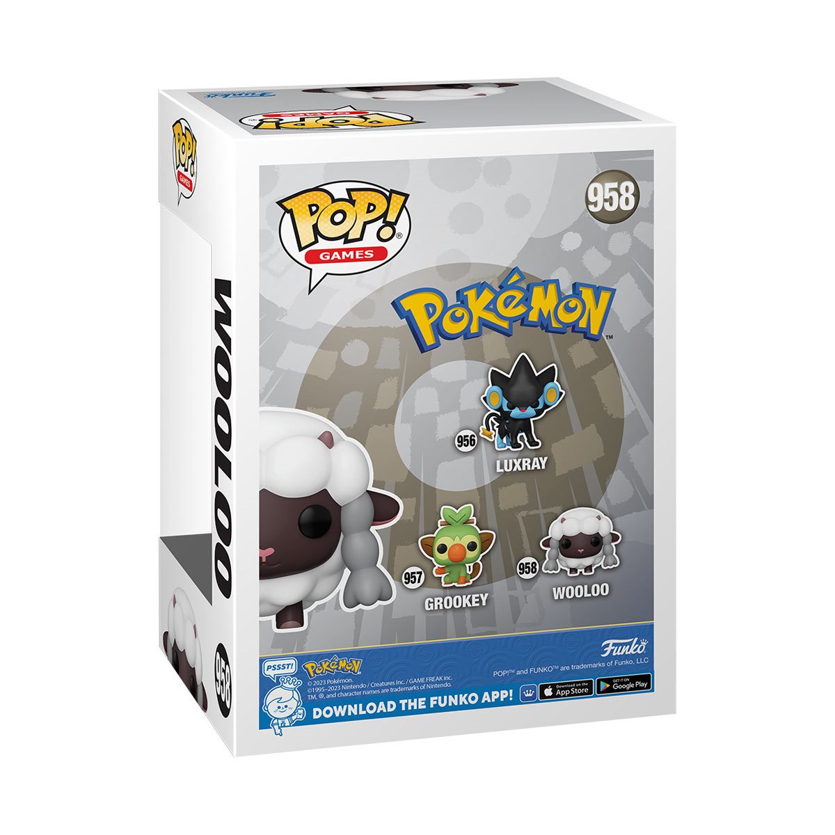 Funko Pop Pokemon Wooloo #958 - Cute Collectible Vinyl Figure for Pokemon Fans | Perfect for Display, Gifts & Anime Collections