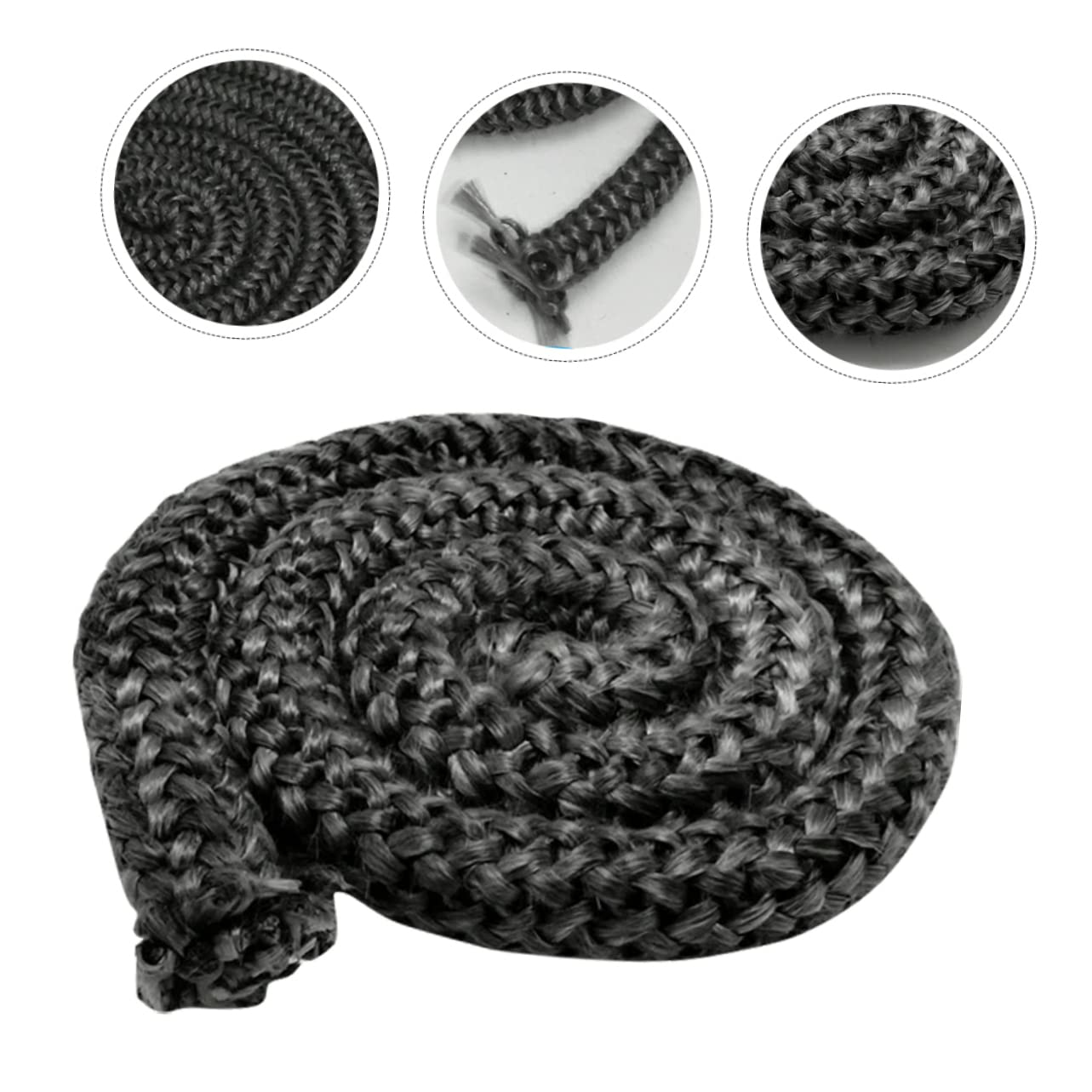 ULDIGI 2-Pack 1/4 Inch Fireplace Door Gasket - High Temperature Fiberglass Seal for Wood Stove, Fireplace & Pellet Stove Accessories - Flame Resistant, Durable Replacement for Wood Burning Stoves (Perfect for Sealing Gaps & Preventing Smoke Leaks)