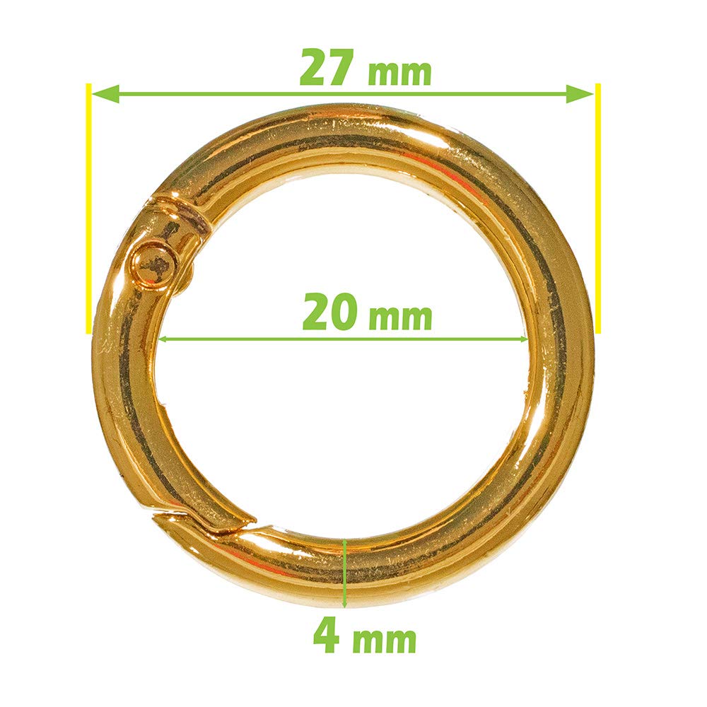 Premium Paracord Metal Spring Gate O-Rings - Silver, Gold, Bronze (2/5/10/25/50/100 Packs) for Jewelry Making, DIY Accessories, Outdoor Gear & Survival Bracelets - Perfect for Crafting, Keychains & Outdoor Adventures