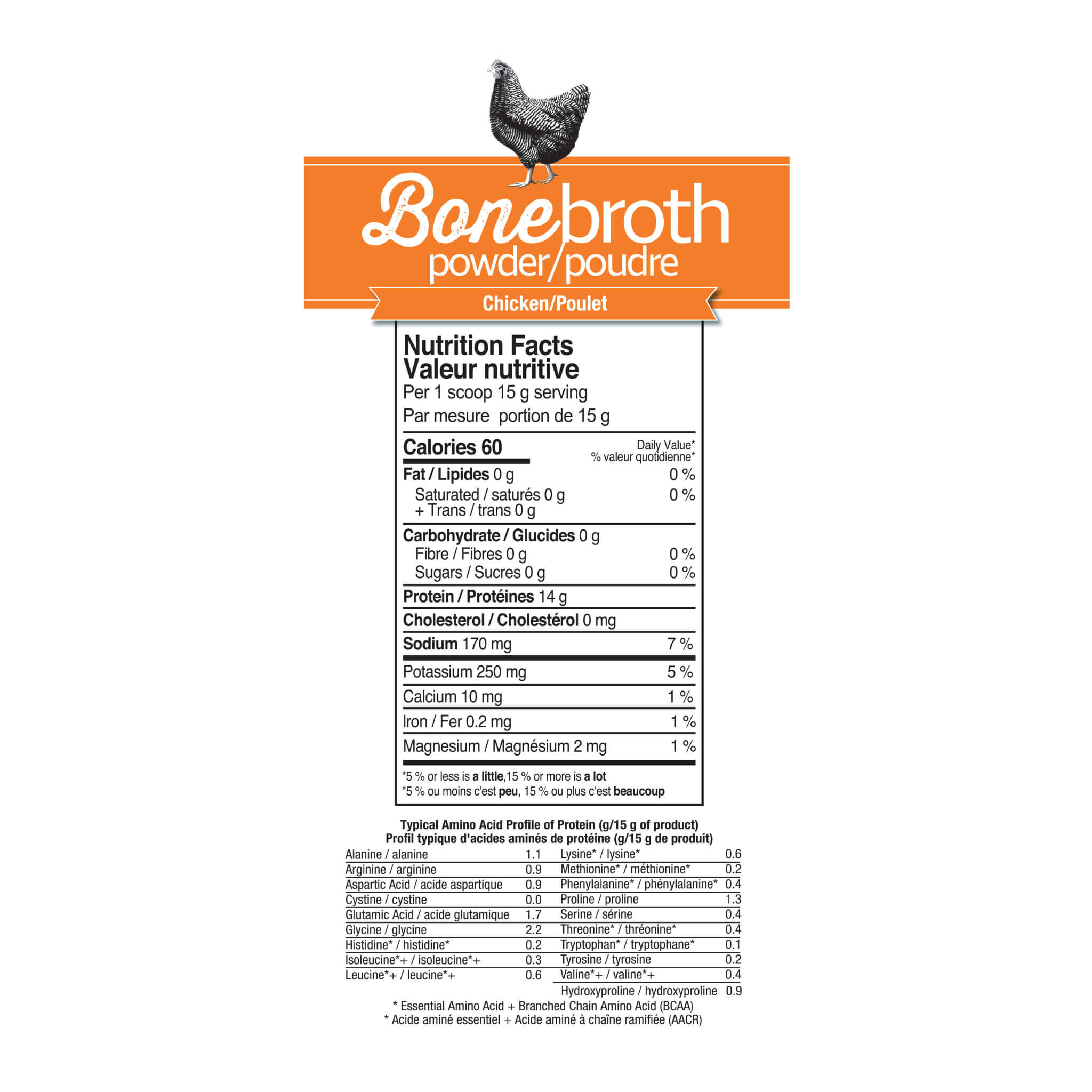 Organic Free Range Chicken Bone Broth Protein Powder - Grass Fed, Collagen Rich Supplement for Gut Health & Joint Support - Perfect for Keto, Paleo Diets & Post-Workout Recovery