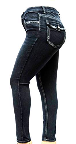 Jack David N595b-acid Wash Black Skinny.