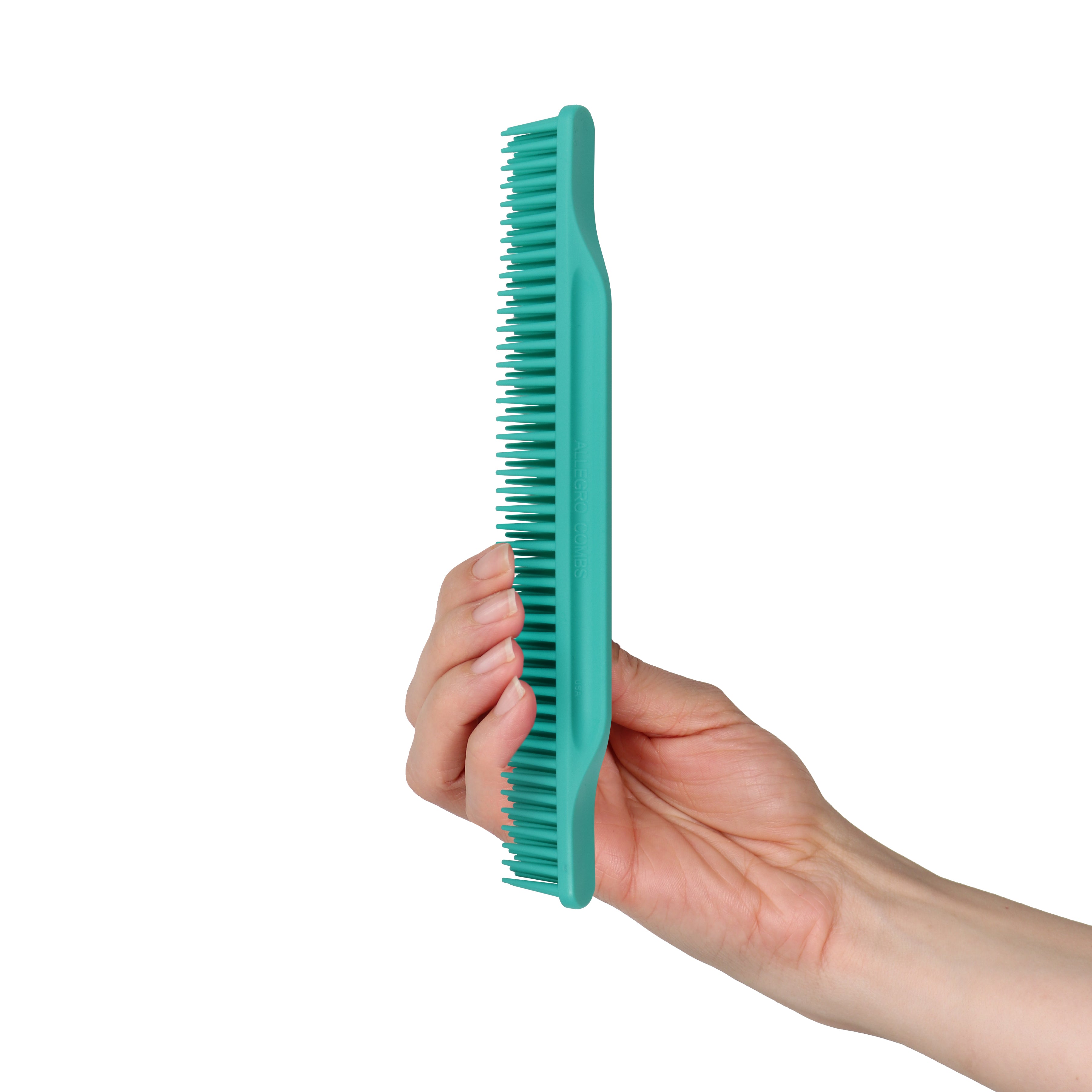 Allegro Combs #70 Wide Tooth Detangling Comb - 3 Row Styling Brush for Wet & Curly Hair - Perfect for Salon, Home & Travel Use