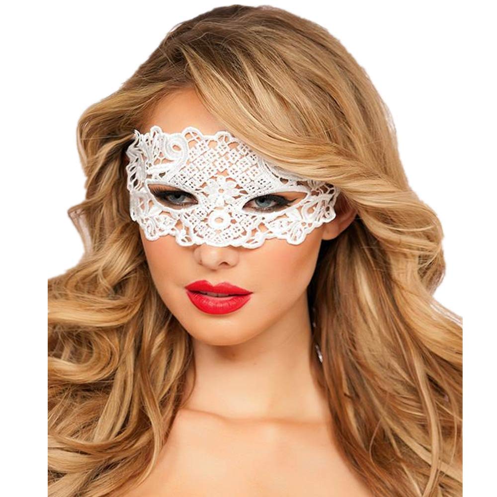 Elegant Lace Masquerade Mask with Elastic Band - Soft Comfortable Material for Adults - Perfect for Costume Parties, Halloween, Mardi Gras & Venetian Balls - Great for Themed Events, Masquerade Balls & Formal Occasions