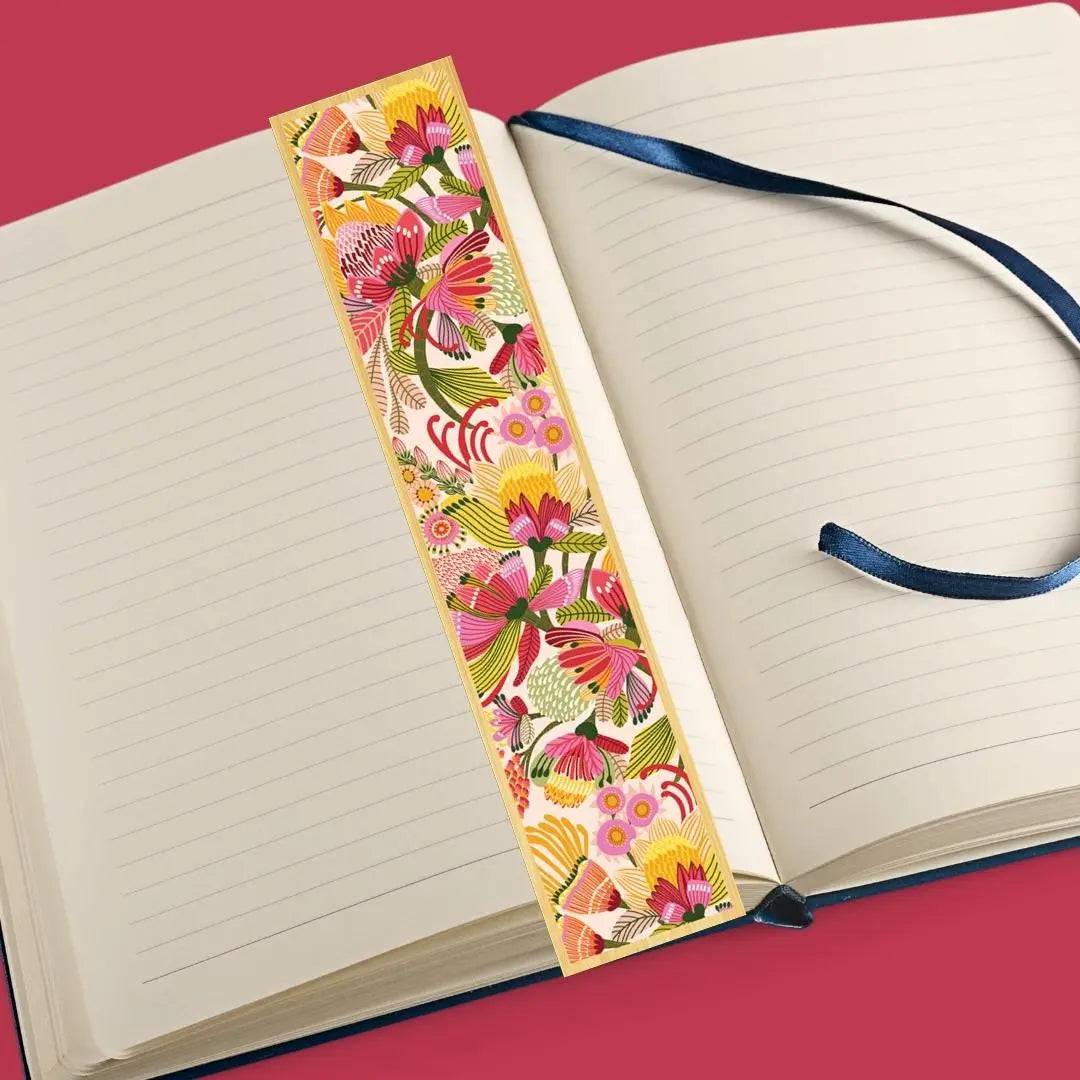 Exotic Wild Protea Flowers Australian Wooden Bookmark - Perfect for Book Lovers, Travel Gifts & Nature-Inspired Decor