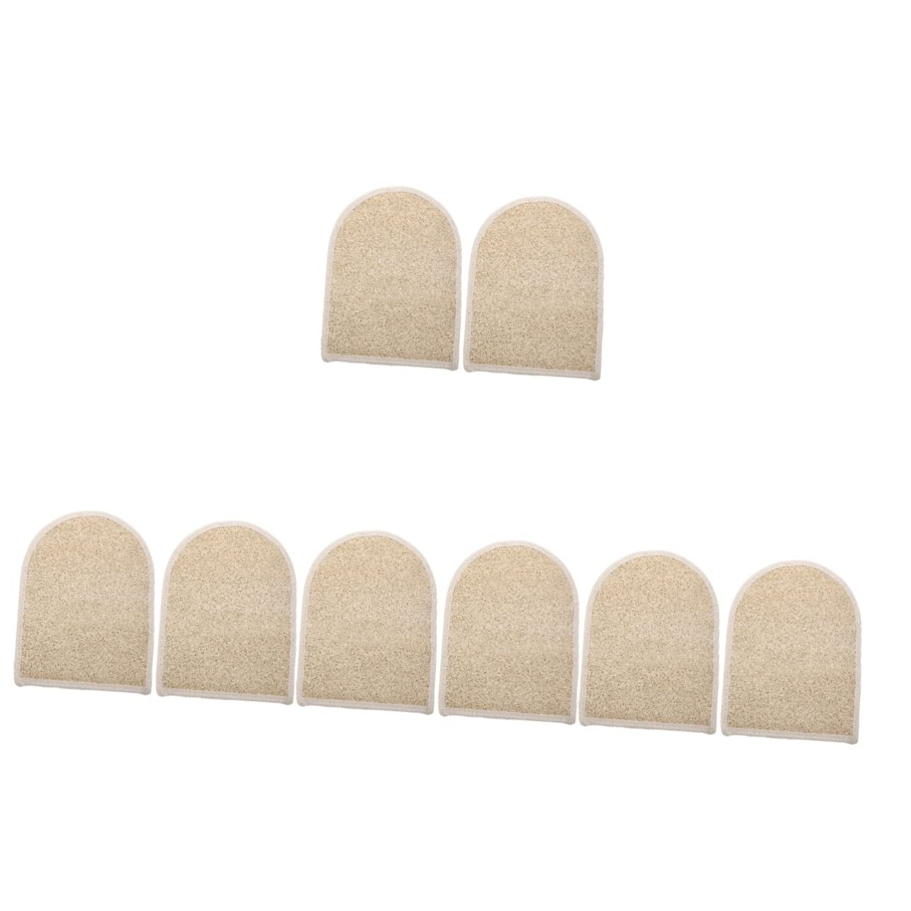 FRCOLOR 8-Pack Natural Loofah Bath Gloves - Exfoliating Body Scrubber for Deep Cleansing & Skin Renewal - Soft Washcloths & Bath Towels for Spa, Shower & Daily Skincare Routine