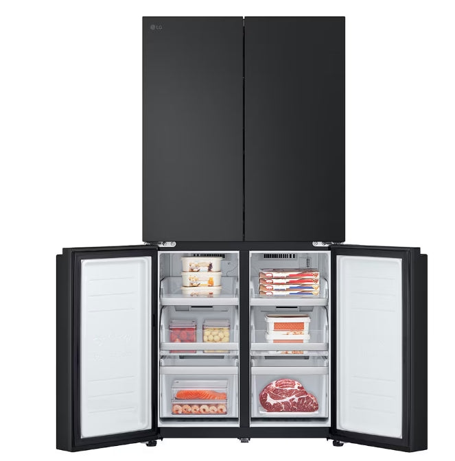 LG GF B505MBL 530L Slim French Door Refrigerator - Matte Black Finish | Energy Efficient, Spacious Design for Modern Kitchens & Open Floor Plans