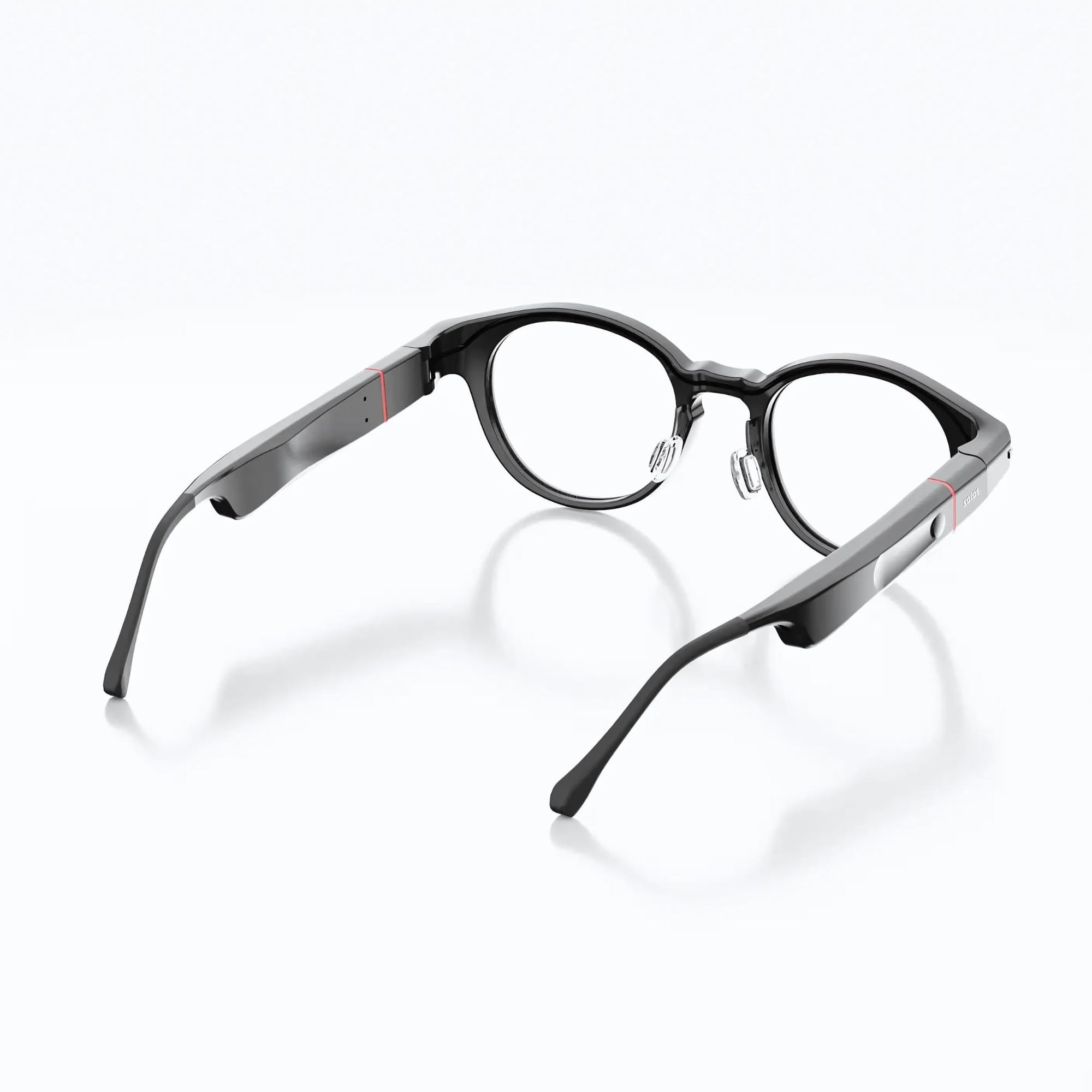 SOLOS Smart Glasses AirGo™ 3 Argon 8 - Shiny Black Bluetooth Sunglasses with ChatGPT, Stereo Speakers & Blue Light Blocking | USB-C Charging | iOS & Android Compatible | Perfect for Workouts, Driving & Digital Detox