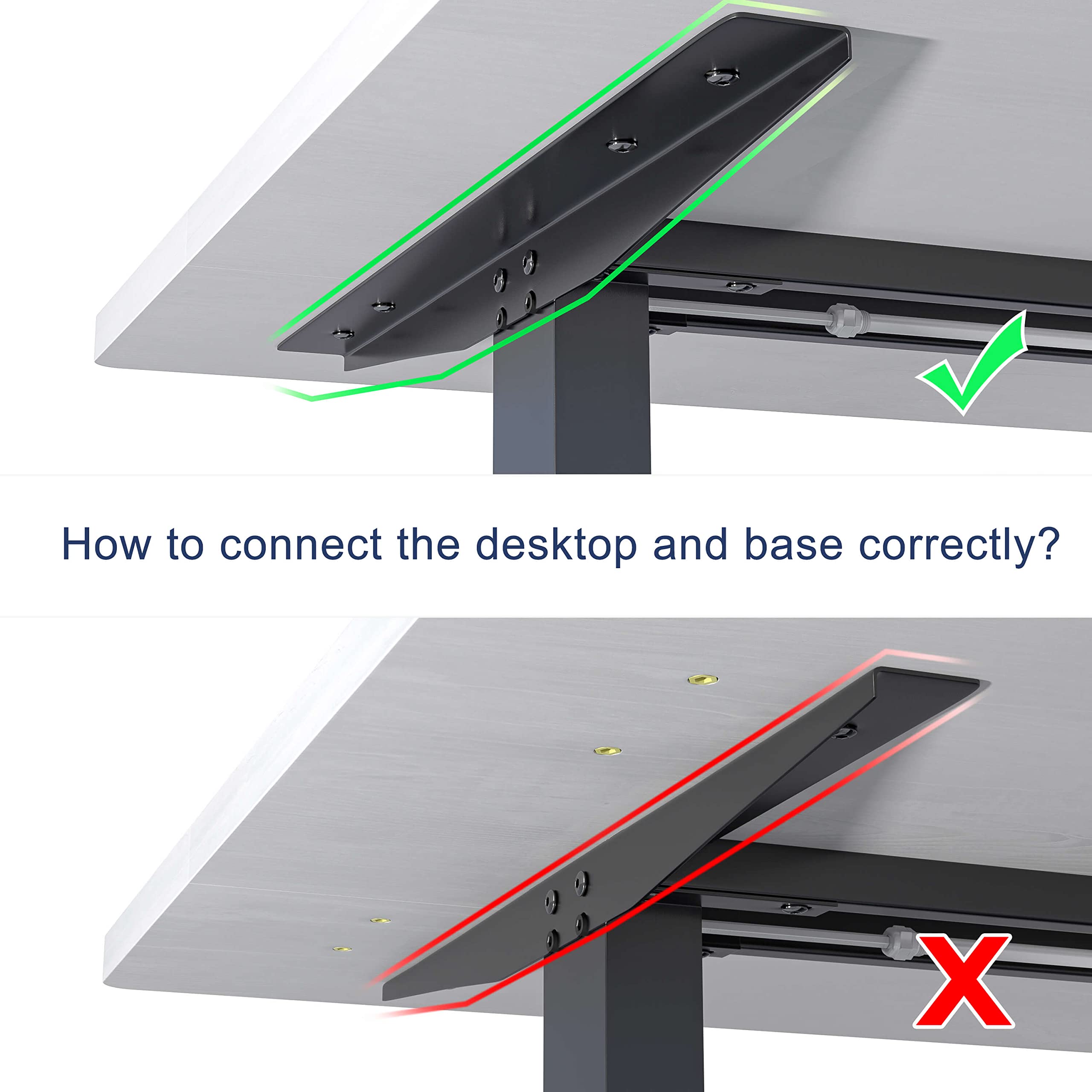 IYEE NATURE Electric Standing Desk 40 x 24 Inches - Adjustable Height Ergonomic Home Office Desk with Splice Board (Black Frame, White Top) | Perfect for Remote Work, Gaming Setup & Small Workspaces