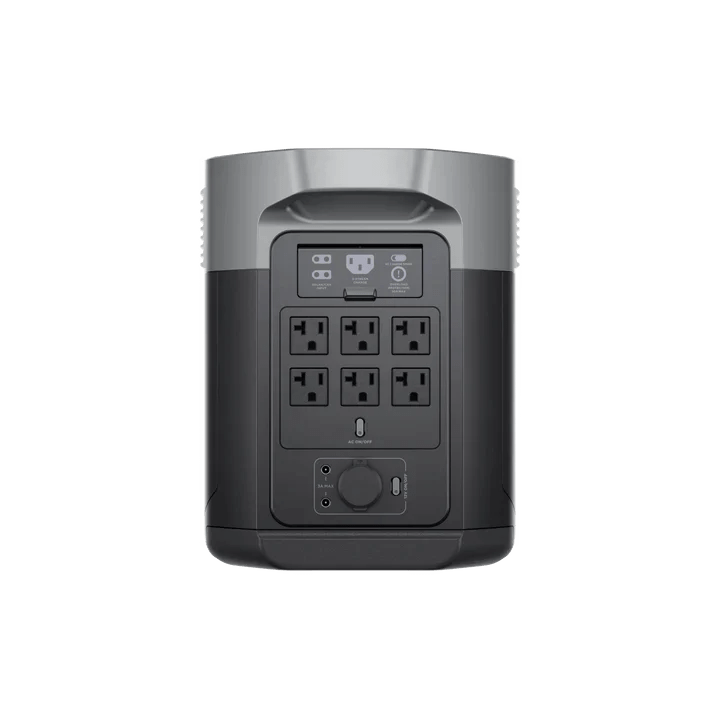 EcoFlow Delta 2 Max 6144Wh 2400W Portable Power Station with 2 Extra Batteries & 200W Solar Panel Kit - Solar Generator for Home Backup, Camping, RV, Outdoor Adventures (LiFePO4 Battery)