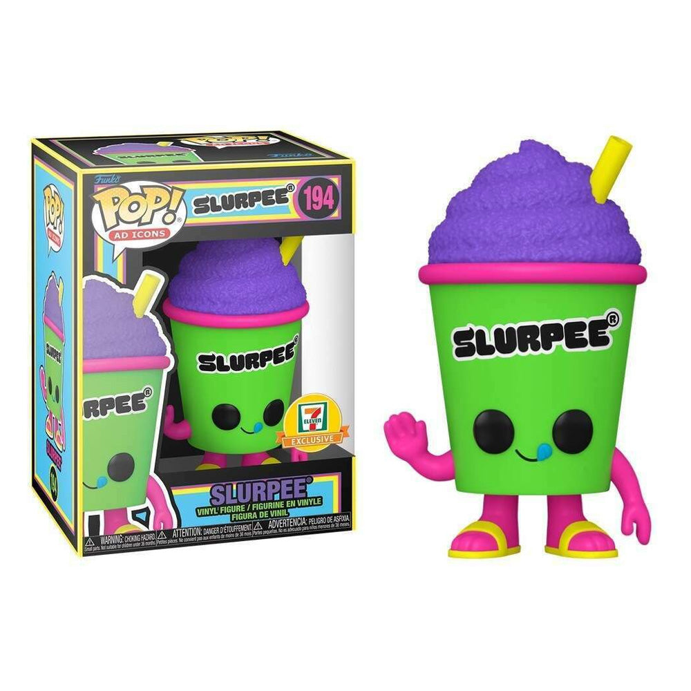 Funko Pop! Ad Icons 7-Eleven Grape Slurpee Vinyl Figure - Blacklight Purple Glow Collectible [194] - Perfect for Pop Culture Displays, Office Decor & Gift for Slurpee Fans