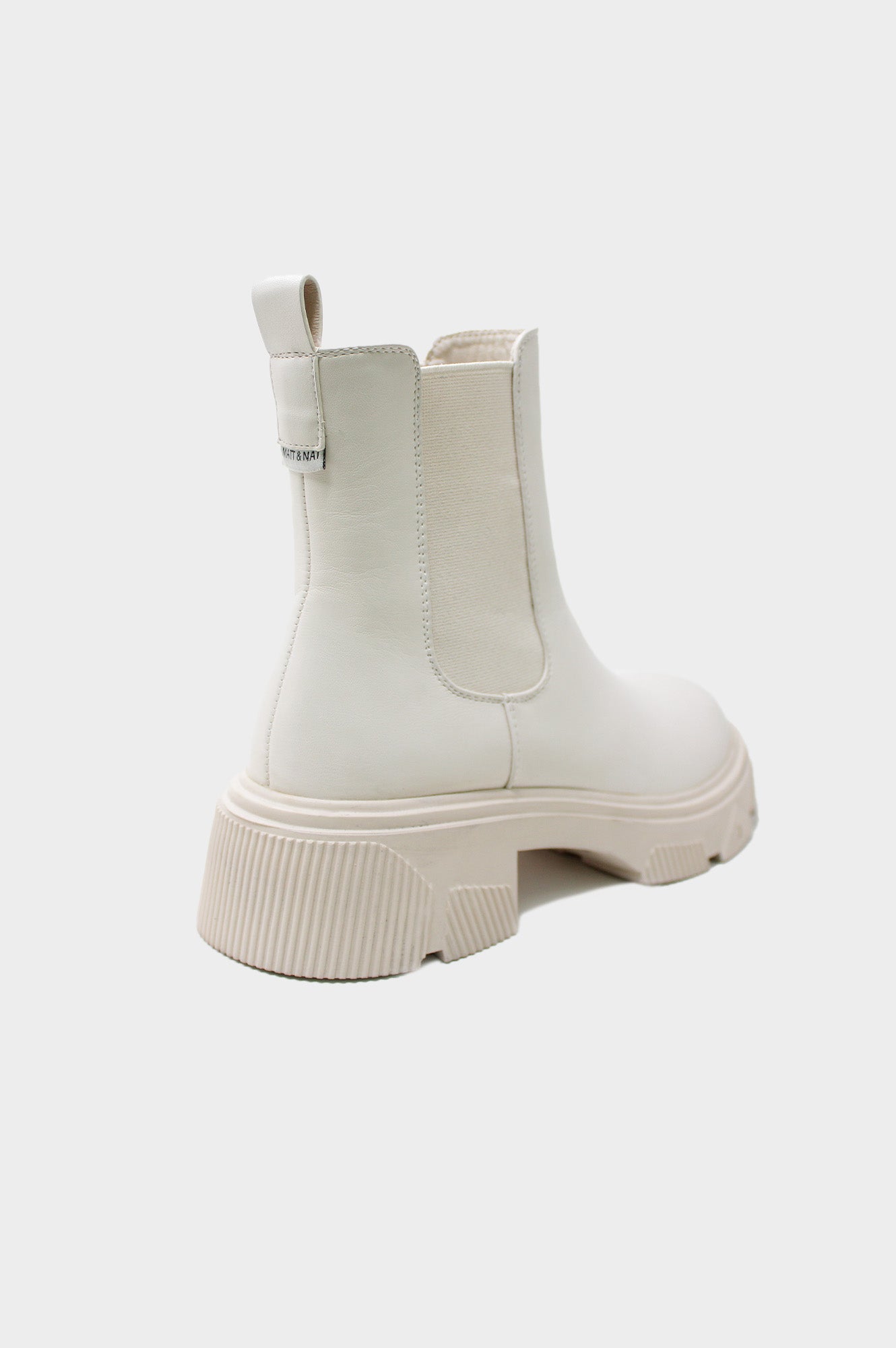 MATT & NATT Taylor Chelsea Boots for Women - Off White Leather Ankle Boots | Comfortable & Stylish for Fall & Winter Fashion