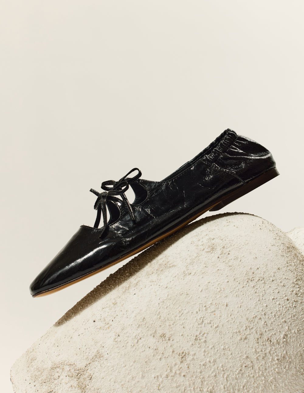 Tula Black Pleated Leather Ballerina Flats - Elegant & Comfortable Shoes for Women, Perfect for Office, Casual Wear & Special Occasions