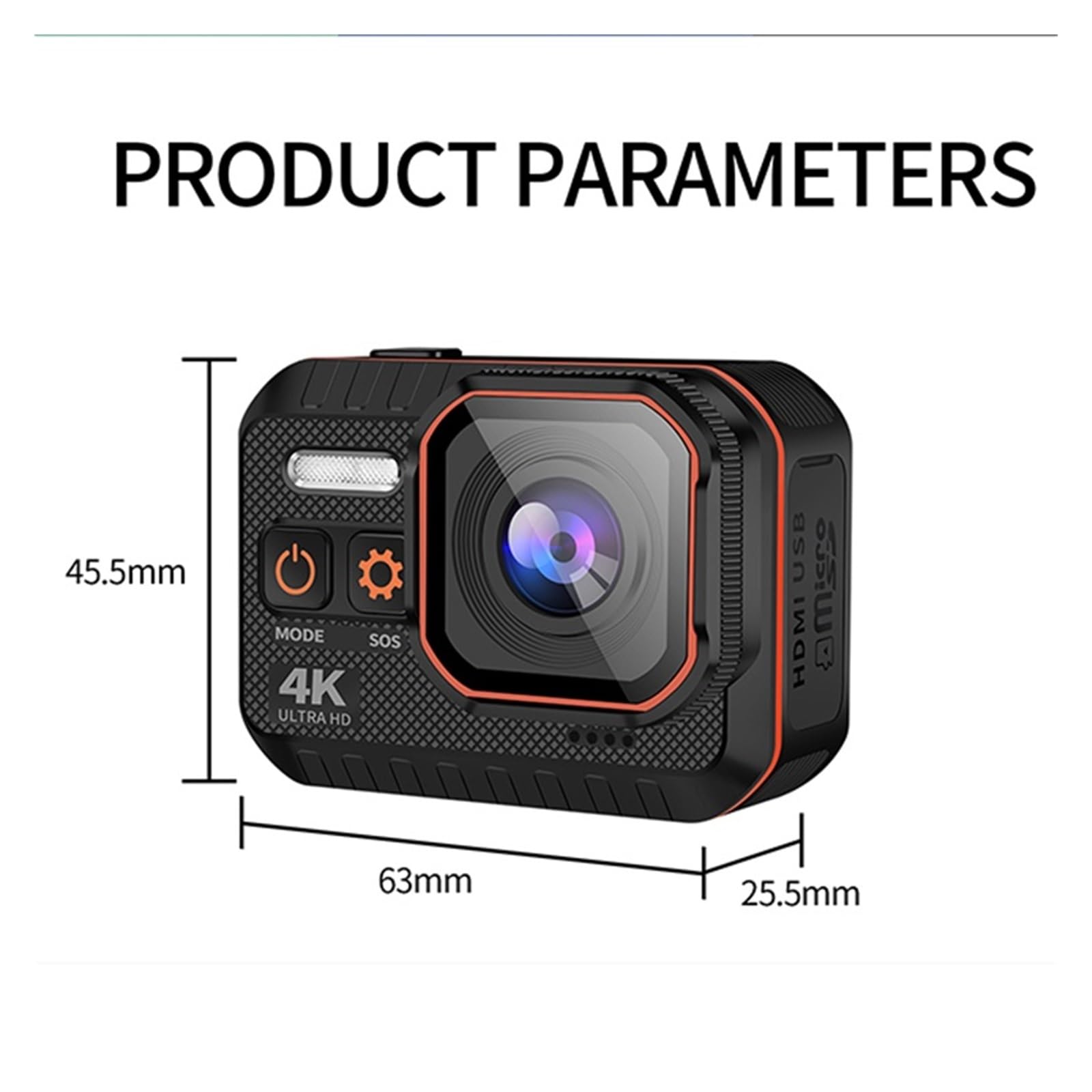 MZZYG 4K Waterproof Action Camera with Remote Control, 2.0