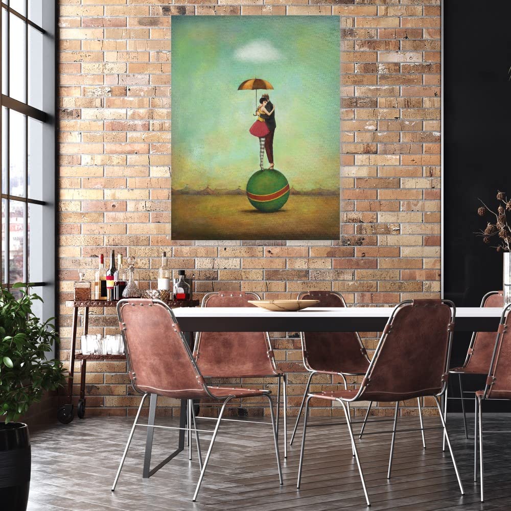 Circus Romance Fine Art Canvas Wall Decor by Artist Duy Huynh - 42x56 Inch Ready to Hang Painting for Living Room, Bedroom, Office & More - Perfect for Home Decor, Gifts & Art Lovers