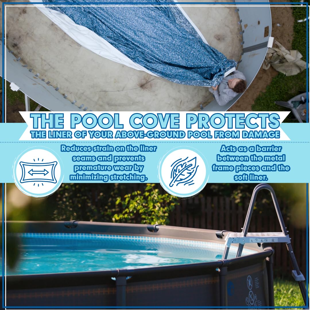 **Poolzilla 48-Inch Pool Cove for 16' x 32' Oval Above-Ground Pools (21-Pack) – Durable Peel & Stick Foam for Pool Liner Protection – Perfect for Easy Installation & Long-Lasting Pool Maintenance**