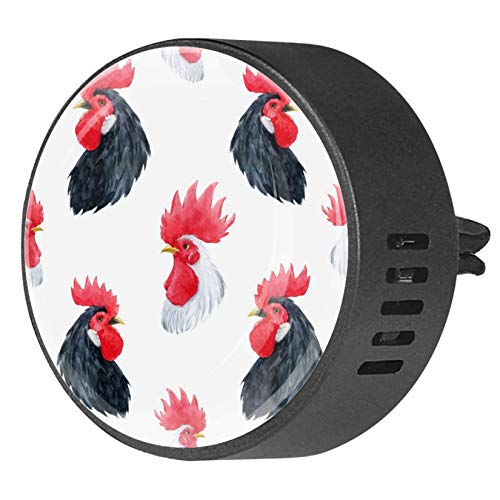 Premium Colorful Cock Rooster Car Diffuser Air Freshener - Long Lasting Fragrance Vent Clip for Car, Office, Home & Bathroom - Ocean Breeze Scent - Perfect for Freshening Small Spaces & Gifting