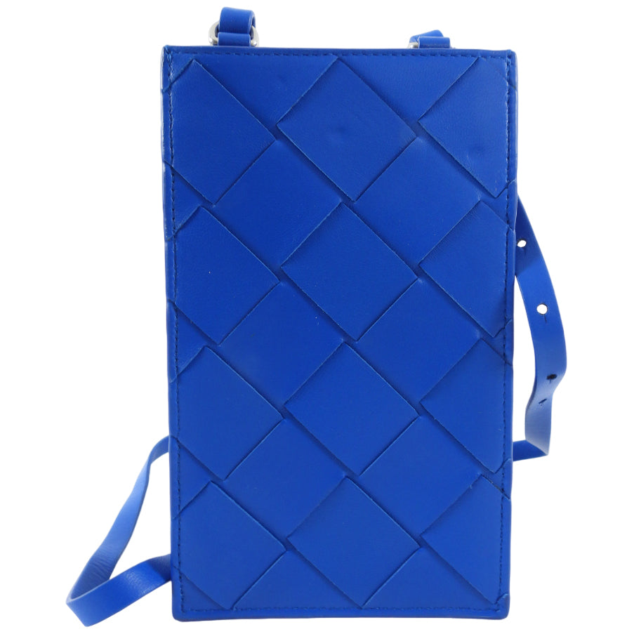 Bottega Veneta Maxi Intrecciato Leather Phone Holder - Luxury Leather Phone Case for iPhone 15 Pro Max 14 13 Samsung Galaxy | Perfect for Travel Business & Everyday Use