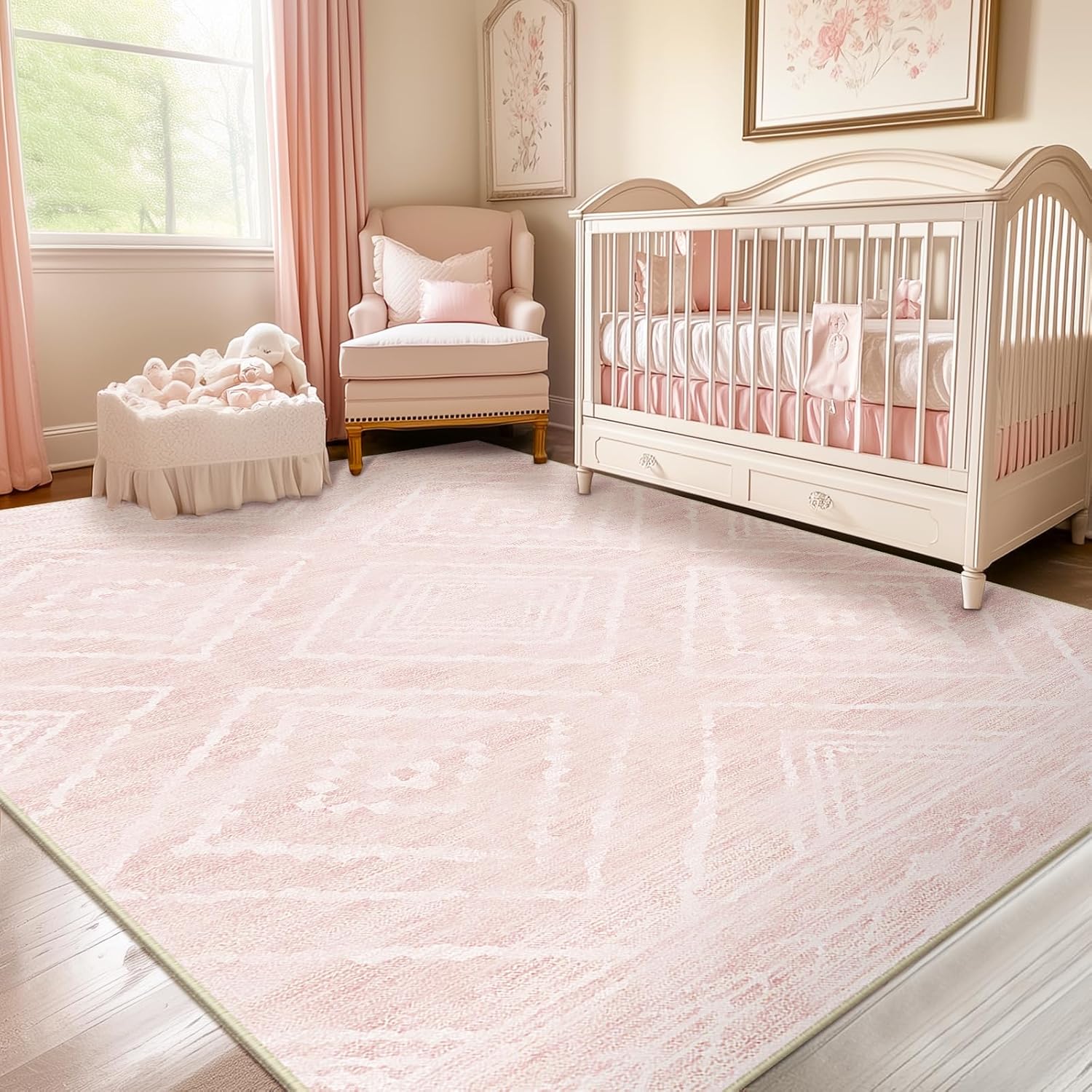 Selma Custom Washable Rugs - Non-Slip Printed Carpet Runner for Living Room, Bedroom & Entryway - Machine Washable Indoor/Outdoor Floor Mat