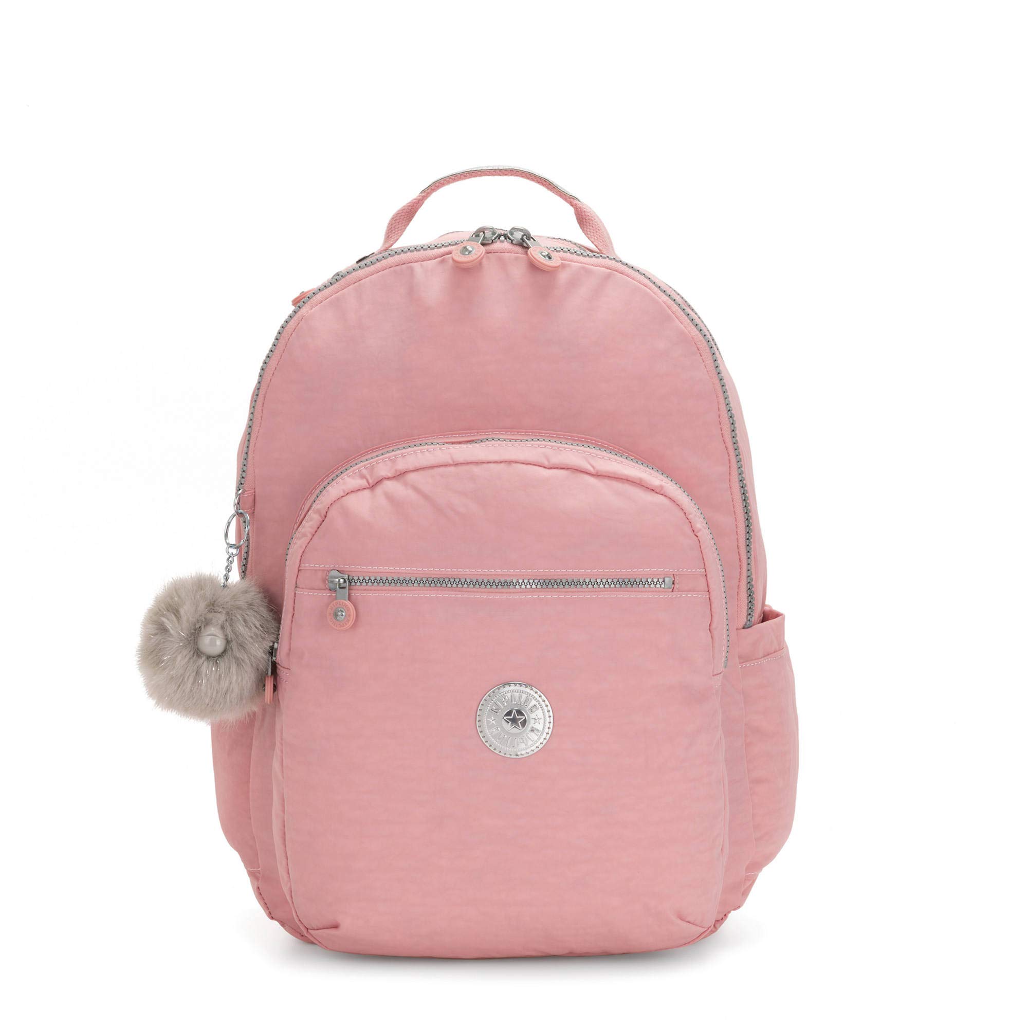 Kipling Seoul Extra Large 17 Inch Laptop Backpack for Women - Stylish Bridal Rose Pink, Perfect for Work, Travel & College Commute