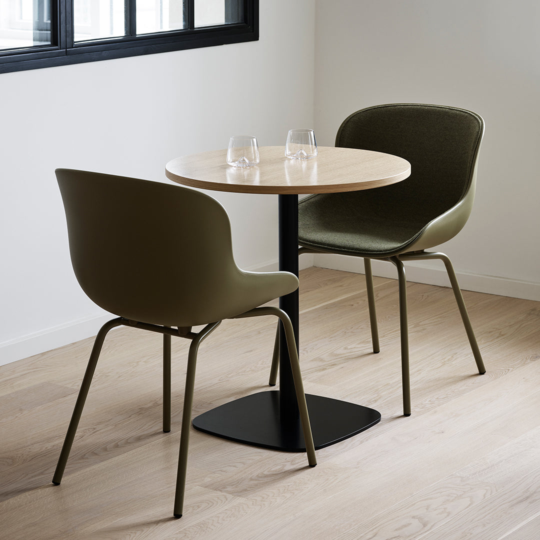 Modern Hyg Side Chair with Steel 4-Leg Base & Upholstered Seat - Perfect for Dining Room, Kitchen, Office or Small Space Decor