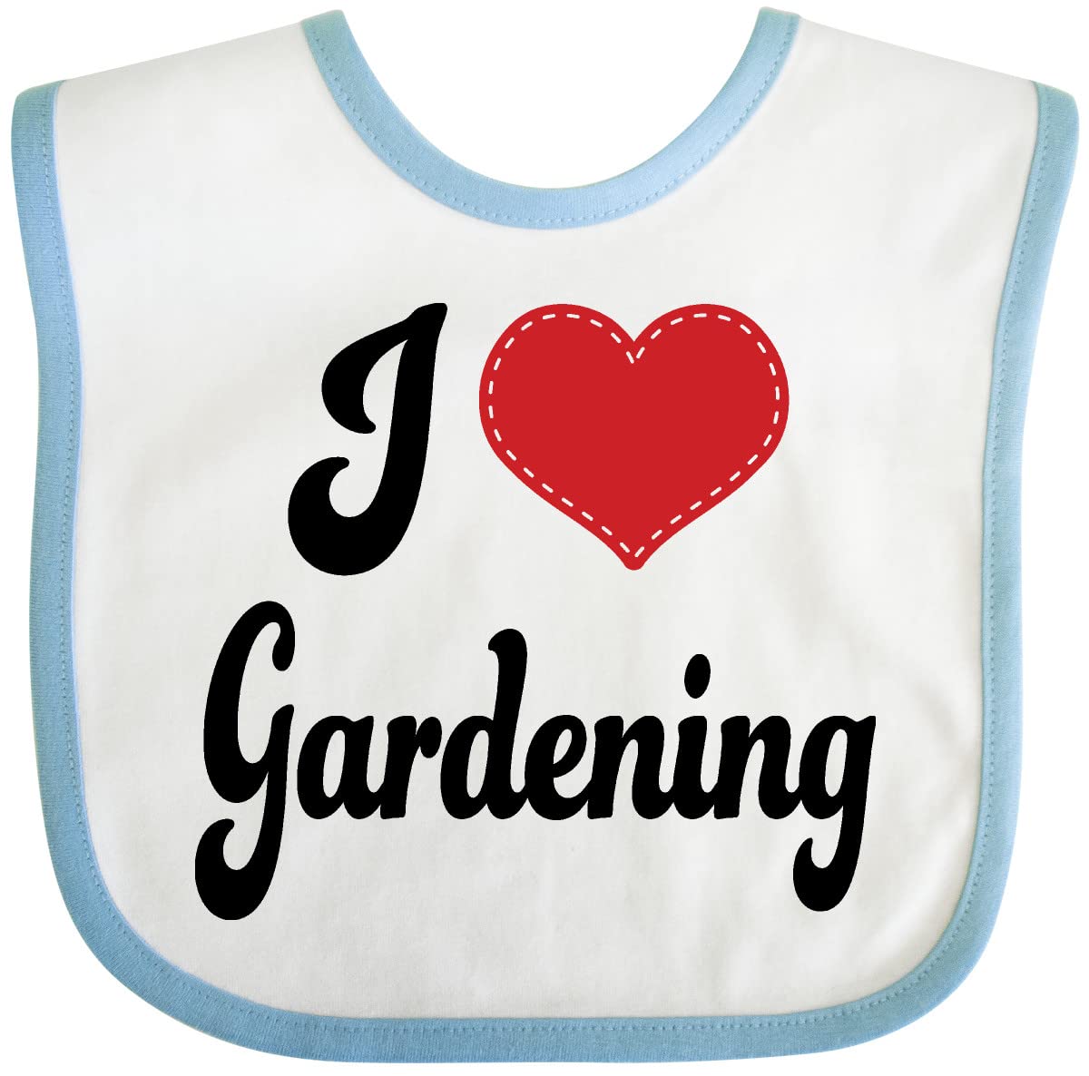Inktastic Gardener I Love Gardening Baby Bib - Soft Cotton Bib for Babies & Toddlers - Perfect for Feeding, Mealtime, and Playtime - Cute Gardening-Themed Design for Little Gardeners