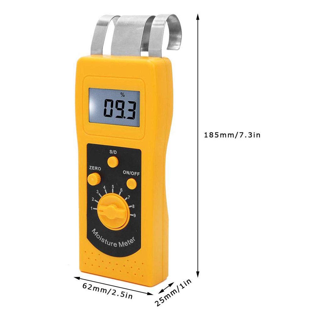 Digital Textile Moisture Meter Tester - 0.0% to 90% Measuring Range for Cotton, Clothes, Yarn & Wool - Perfect for Fabric Quality Control in Textile Manufacturing & Laundry Services