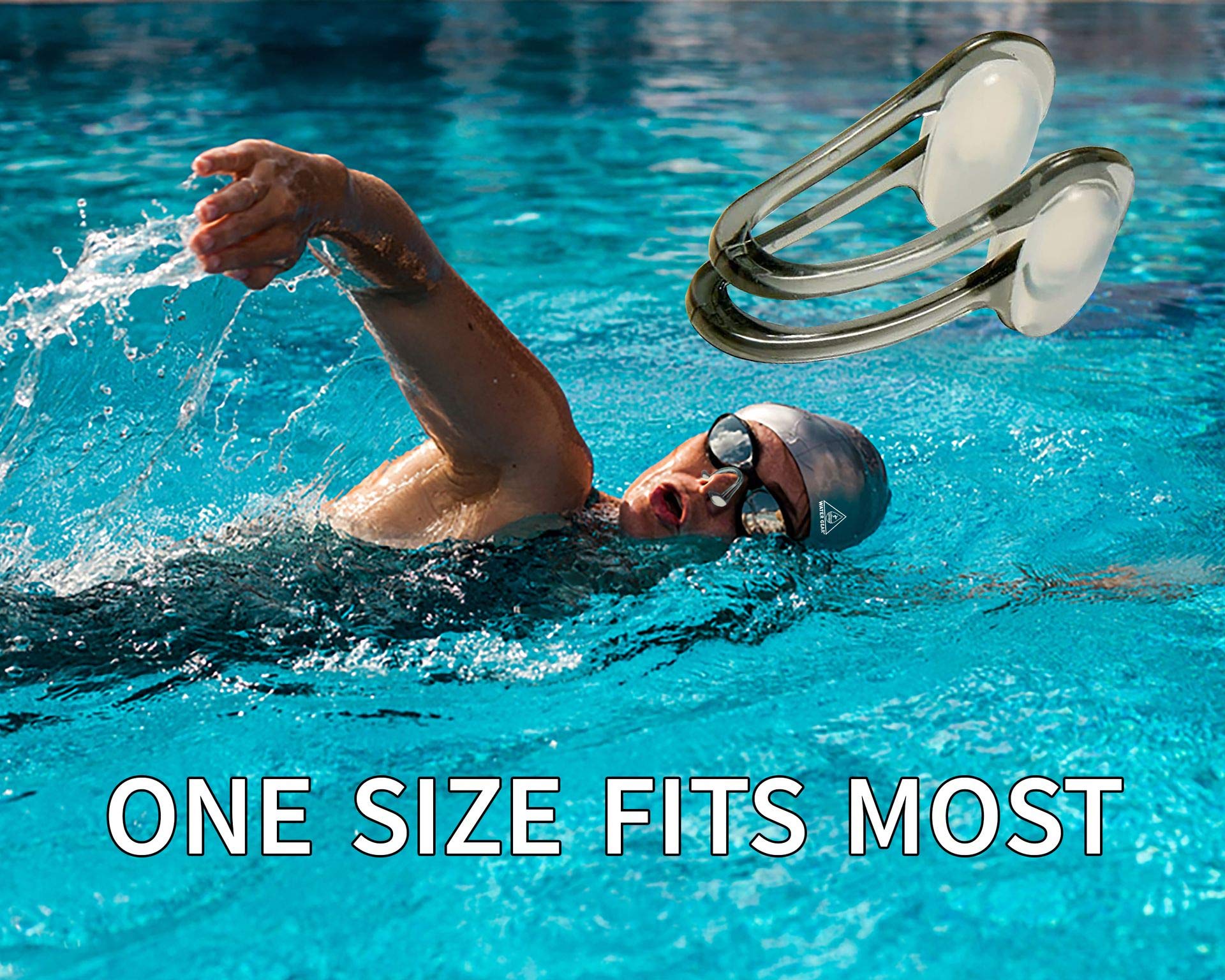 Swimming Nose Clips for Adults - Waterproof Nose Plugs for Swim Training & Snorkeling